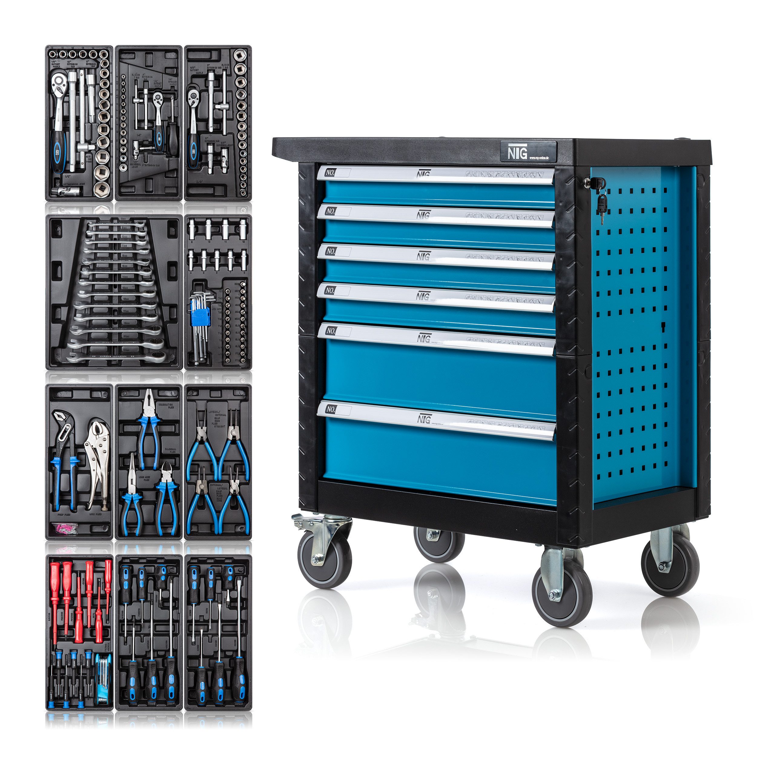 NTG Nutzfahrzeug Technik GmbH Werkzeugwagen Werkstattwagen Rollwagen 220 Te günstig online kaufen