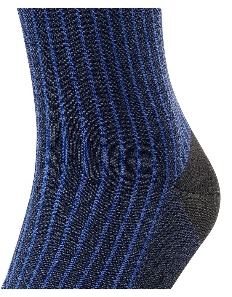 FALKE Kniestrümpfe Tagessocke Oxford Stripe (Business-Kniestrumpf, feines Maschenbild)