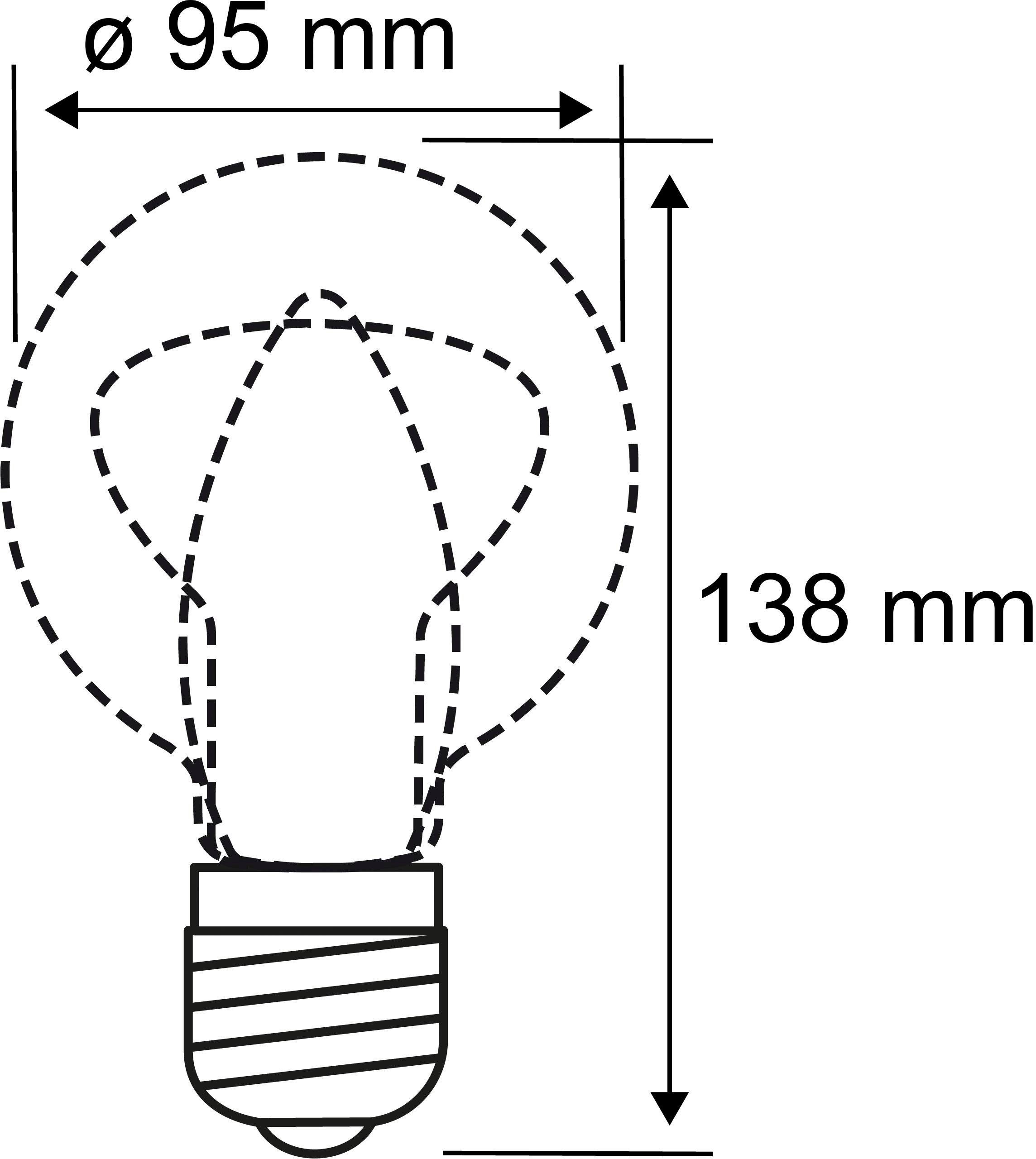 2,5W LED-Leuchtmittel Globe Vintage 95 Gold Extra-Warmweiß Paulmann 1700K, E27