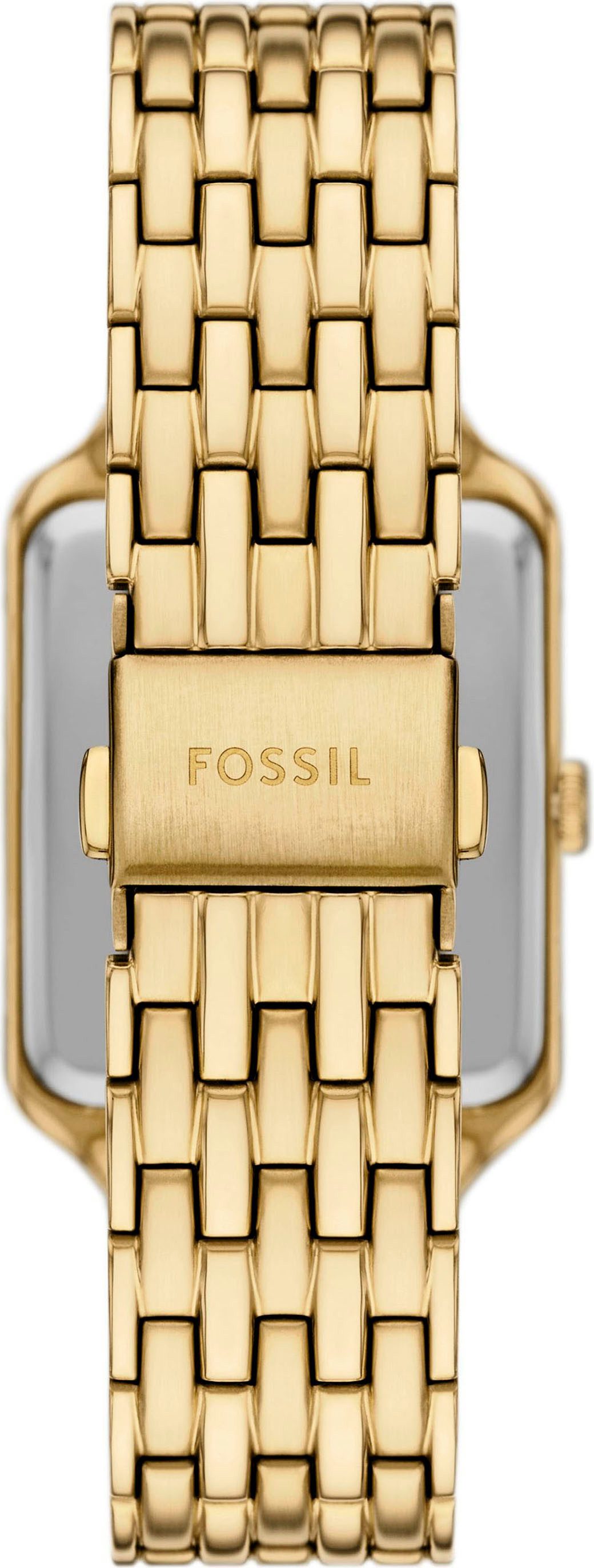 Fossil Quarzuhr RAQUEL MOONPHASE ES5398, Armbanduhr, Damenuhr, Edelstahlarmband, analog, Mondphase, Glassteine