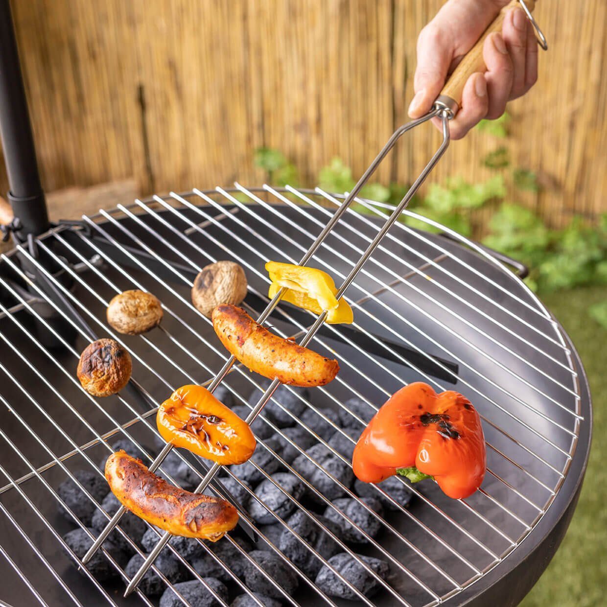 esschert design Feuerschale Breiter Grillspieß doppelt günstig online kaufen