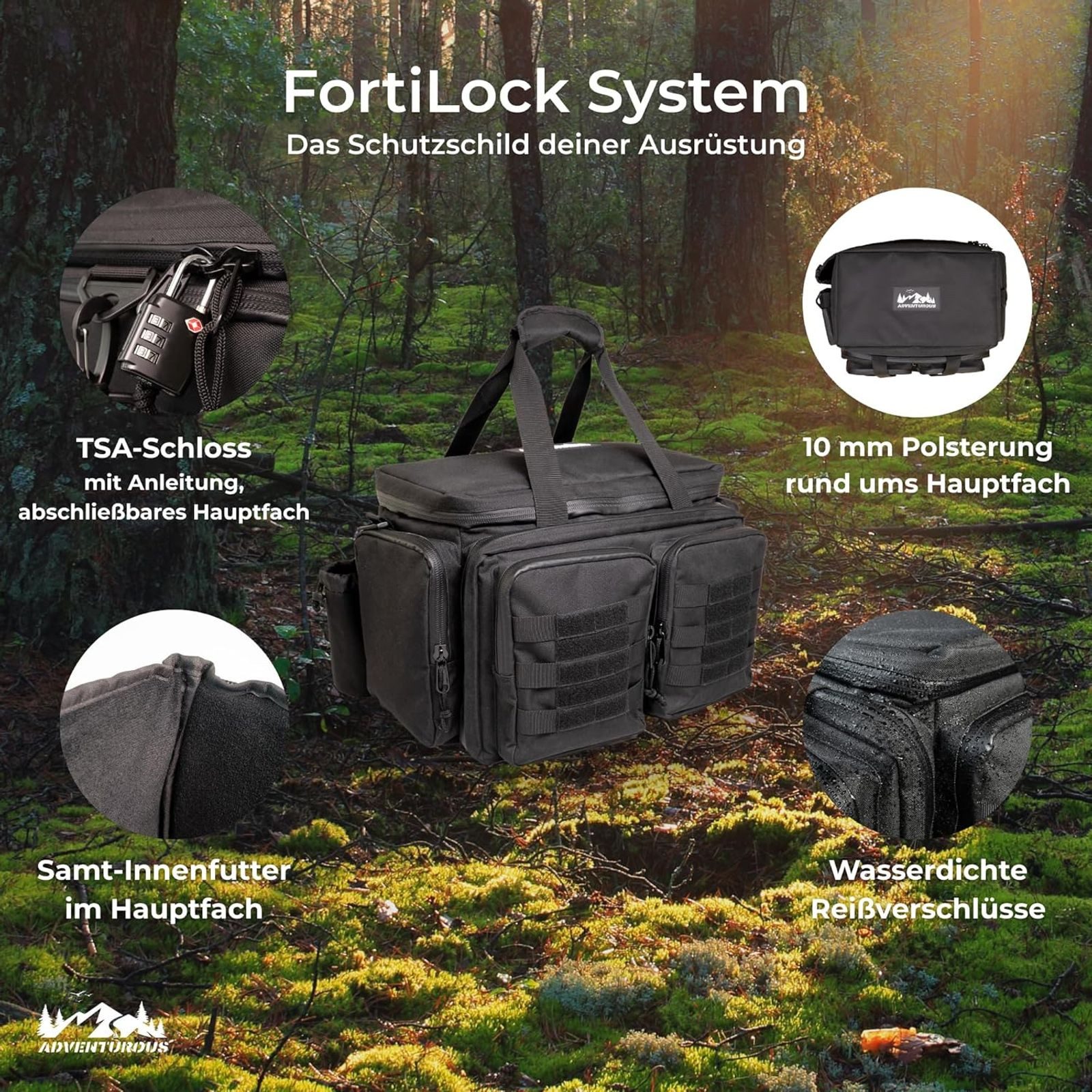 BURI Sporttasche Range Bag Waffentasche Kurzwaffen Pistolentasche Schießsport Tasche – Bild 2 von 5