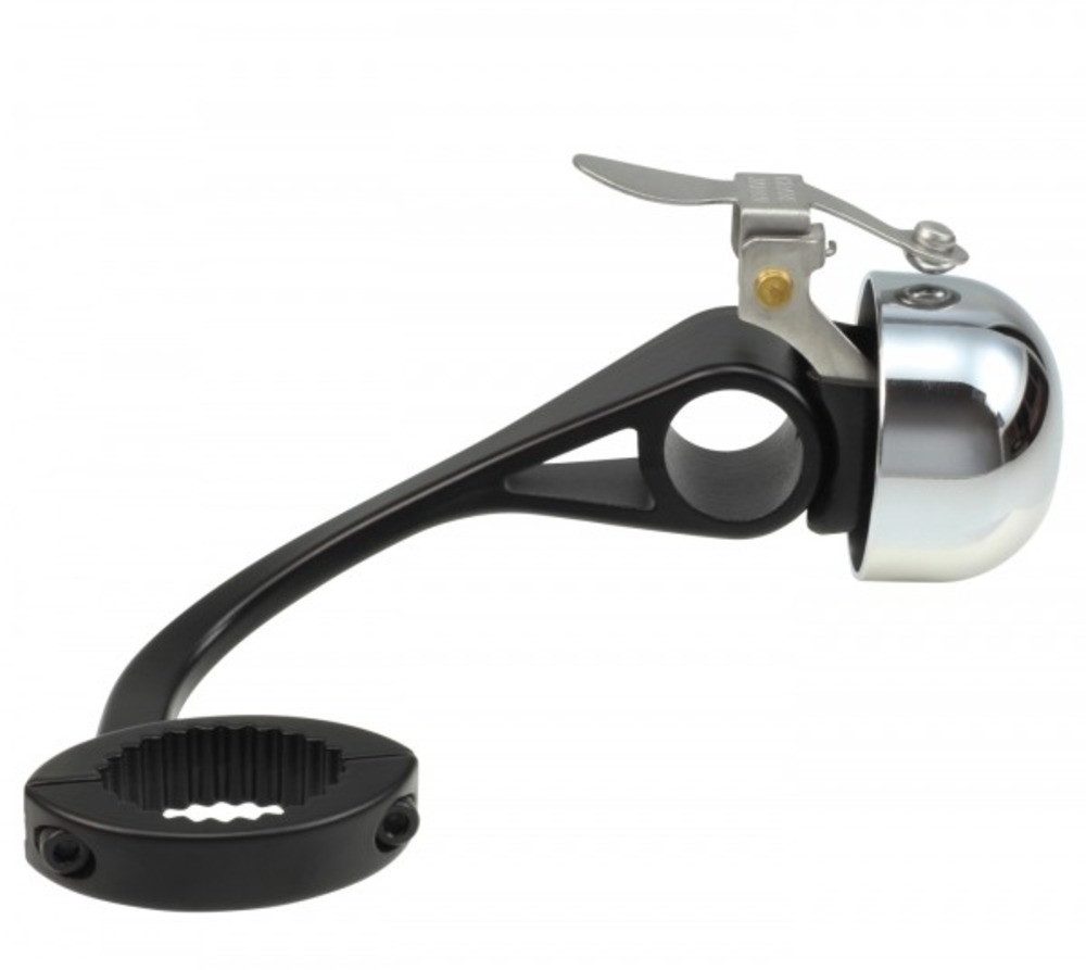 Crane Bell Co Fahrradklingel !Spezial! Rennrad/Gravel-Bike E-Ne SBR mit Drop Bar Mount - Chrome