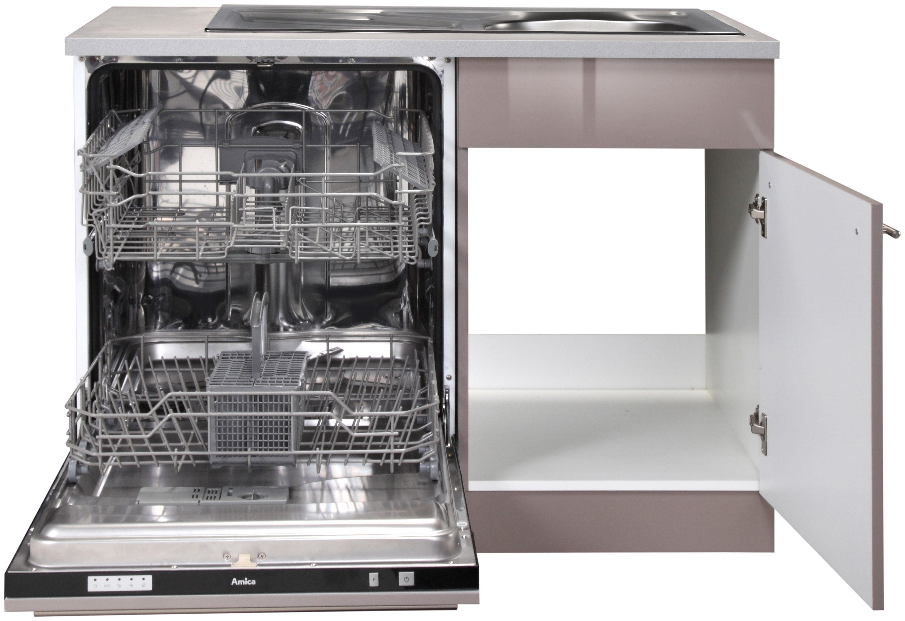 wiho Küchen Spülenschrank Chicago 110 cm breit, inkl. Tür/Sockel für Geschirrspüler – Bild 3 von 5
