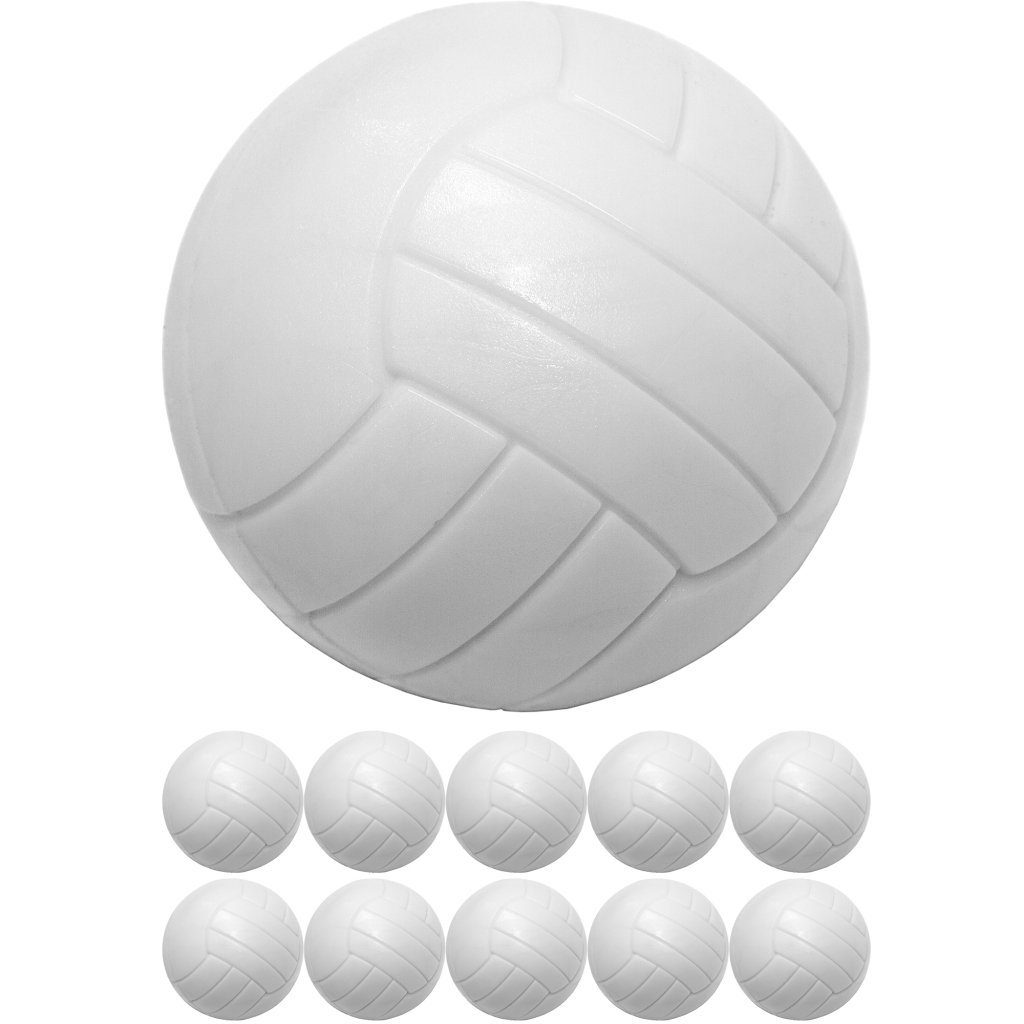 GAMES PLANET Spielball Games Planet® 10 Kicker Bälle, weiß, hart (Set, 10er-Pack), schnell, Durchmesser 36mm, Tischfussball Kicker-Ball Zubehör | Spielbälle