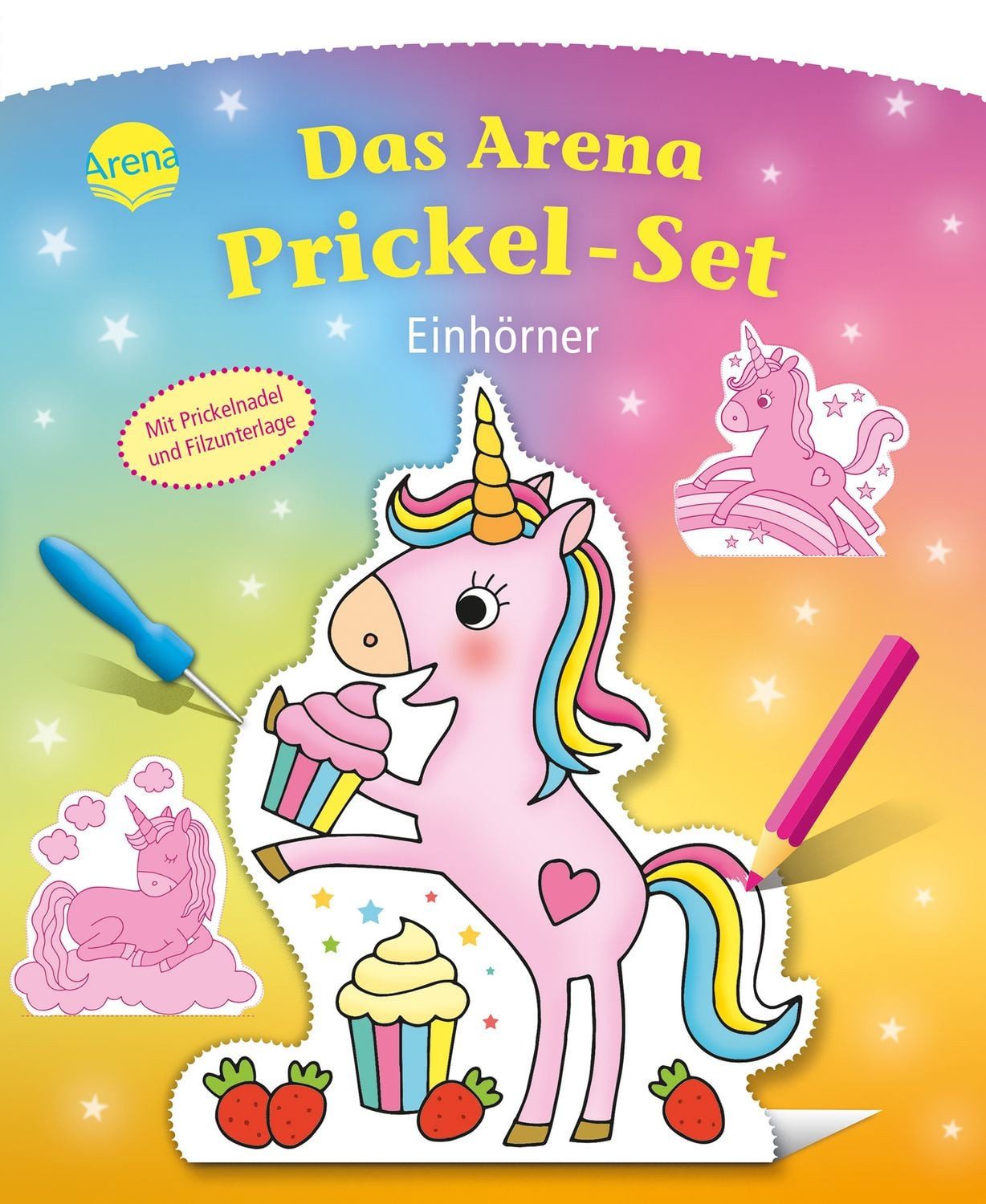 Das Arena Prickel-Set. Einhörner / Anita Engelen