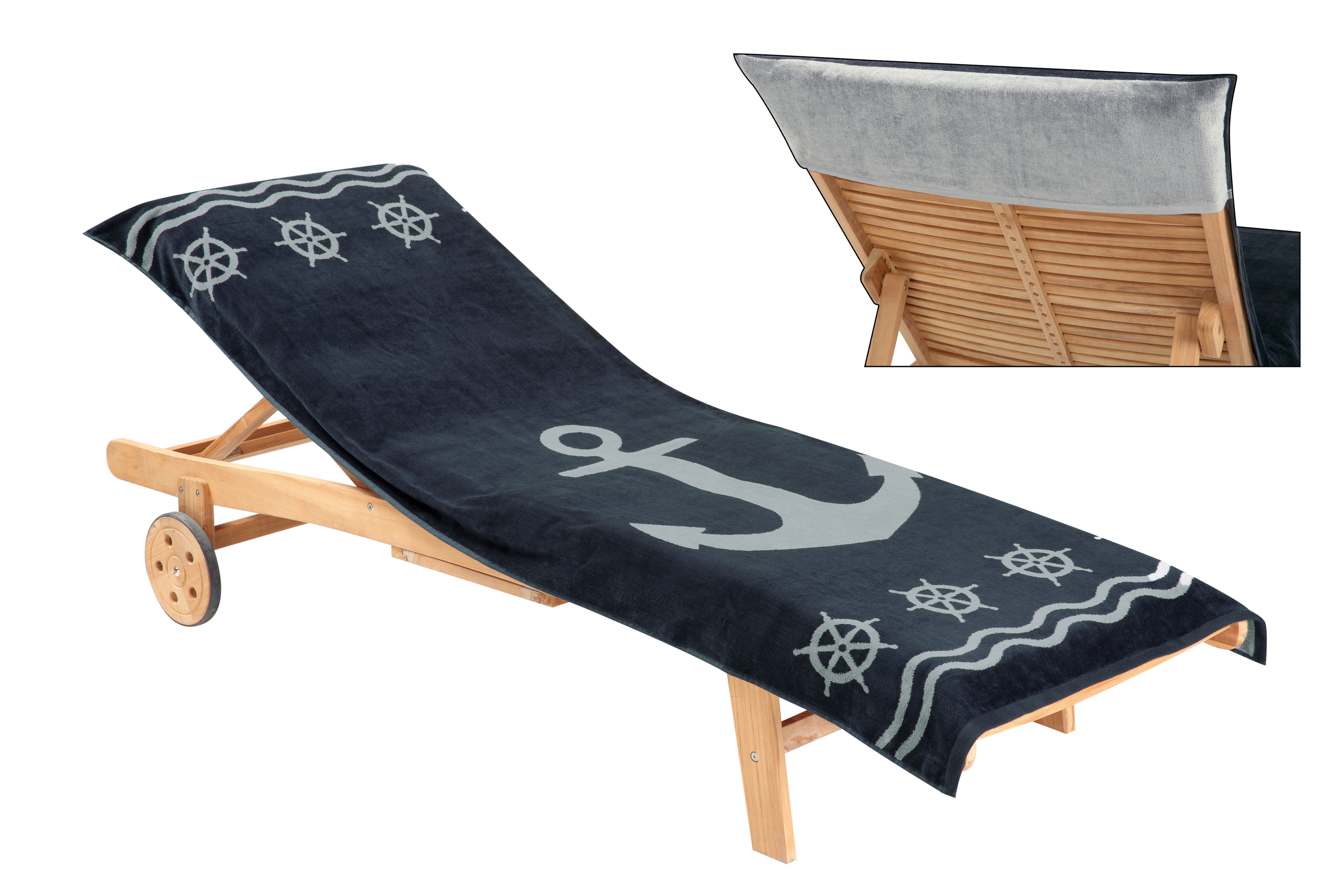 Delindo Lifestyle Liegenauflage Tropical Liegenauflage ANKER, (1 St), Jacquard-gewebtes Motiv