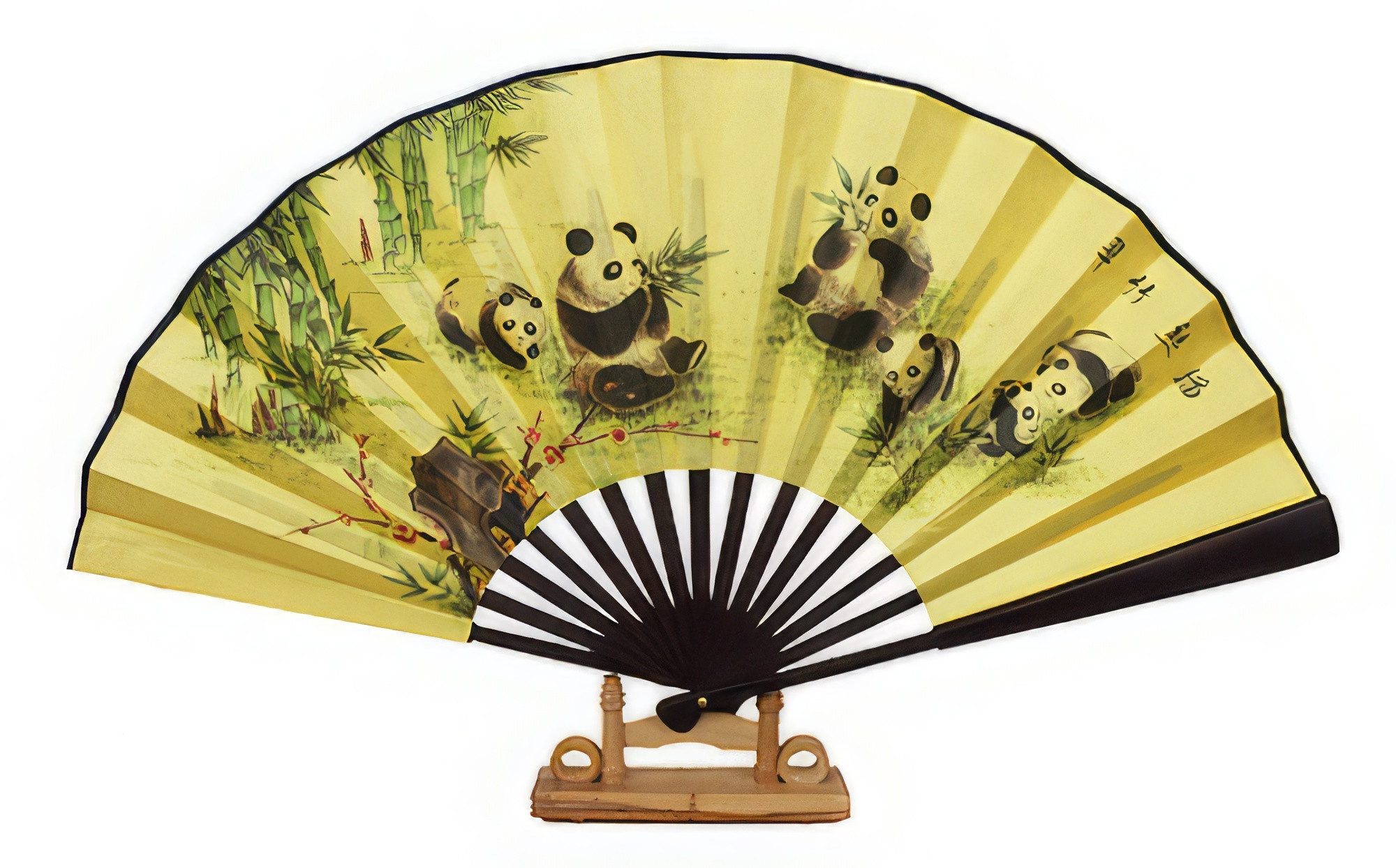 Yudu Handfächer Fengshui Fächer Handfächer Fächer Asia Motive Schriftzeichen