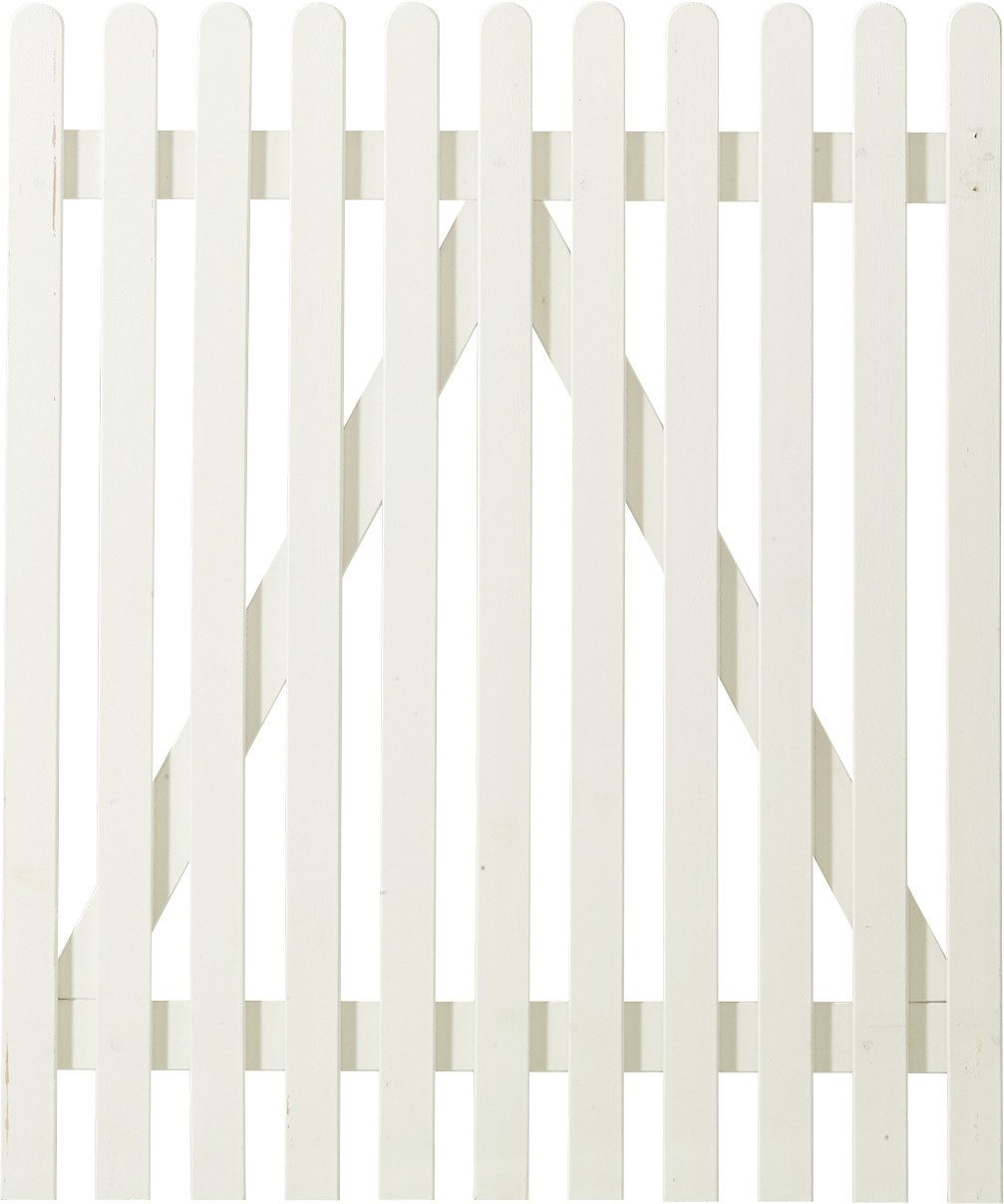 PLUS Holzzaun Plus Vorgartentor Retro 100 x 120 cm weiß