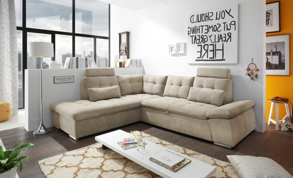 ED EXCITING DESIGN Ecksofa Nalo, mit Schlaffunktion