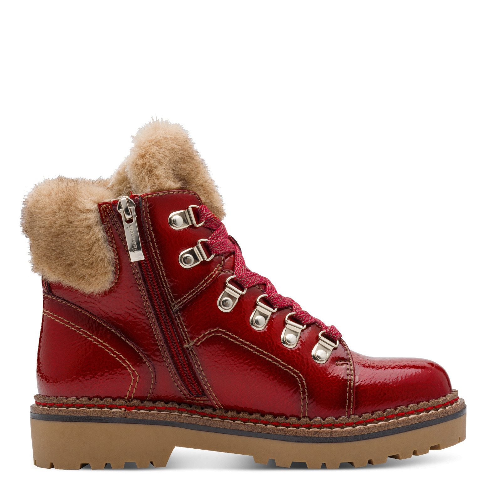 Tamaris Tamaris Damen Stiefelette 1-26264-43-524 RED PATENT Stiefelette – Bild 3 von 5