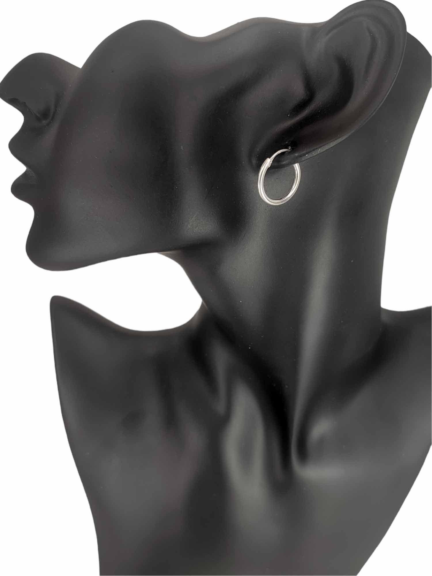 Kiss Ohr Kreole Leather of Ohrringe Paarpreis Schlicht Ohrring-Set Creole 925 Sterling Silber