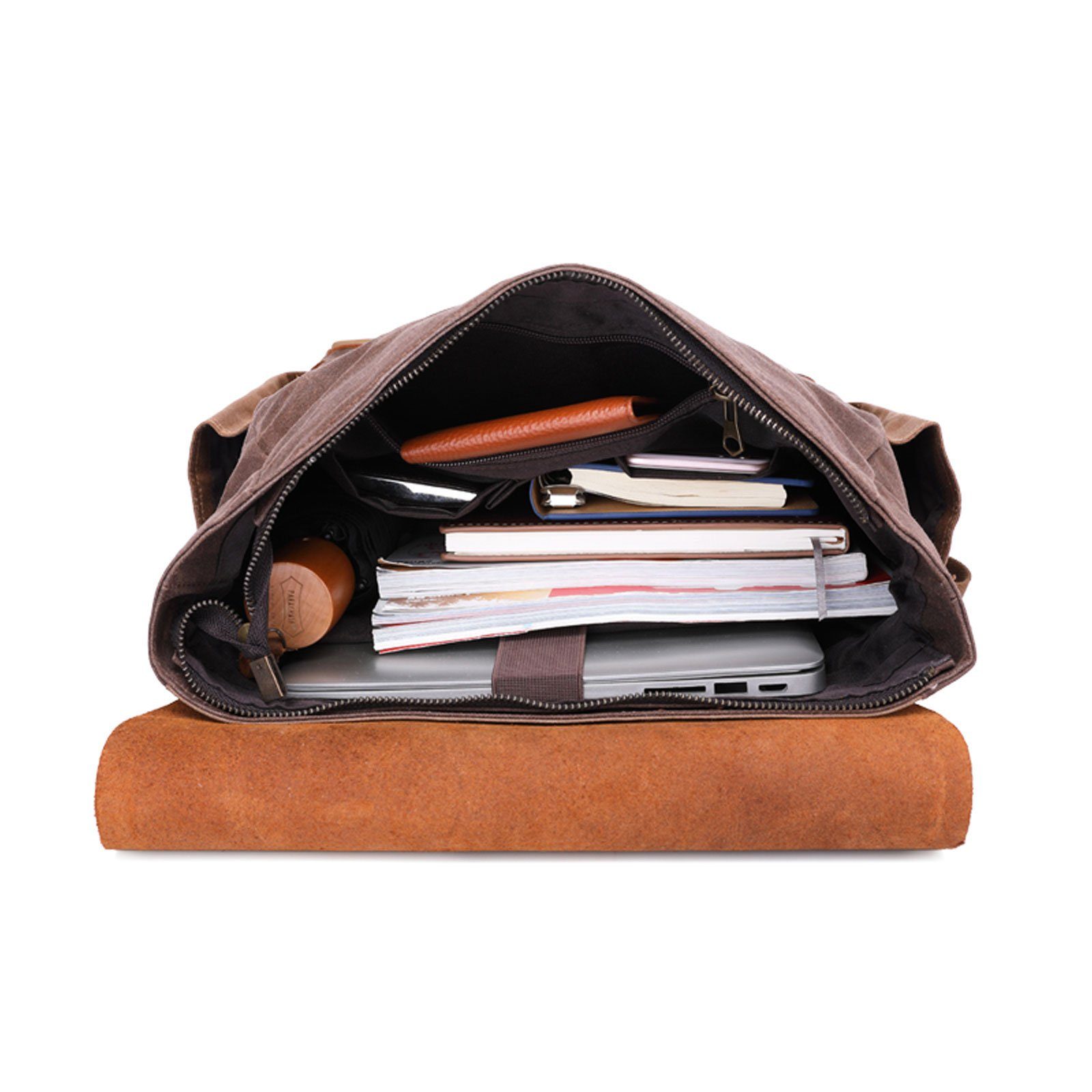 REDOM Laptoprucksack Rucksack Schulrucksack Lederrucksack Reiserucksack günstig online kaufen