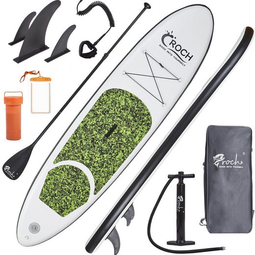Croch Inflatable SUP-Board »SUP«, Allroundboard, Stand Up Paddling Board Aufblasbare SUP Board Set mit Paddle Sicherheitsseil und Rucksack Leicht und Stabil