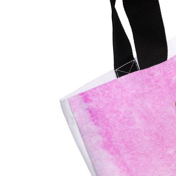 Mr. & Mrs. Panda Shopper Flamingo Classic - Aquarell Pink - Geschenk, Sohn, stolz, Tragebeutel (1-tlg), Trendiges Design
