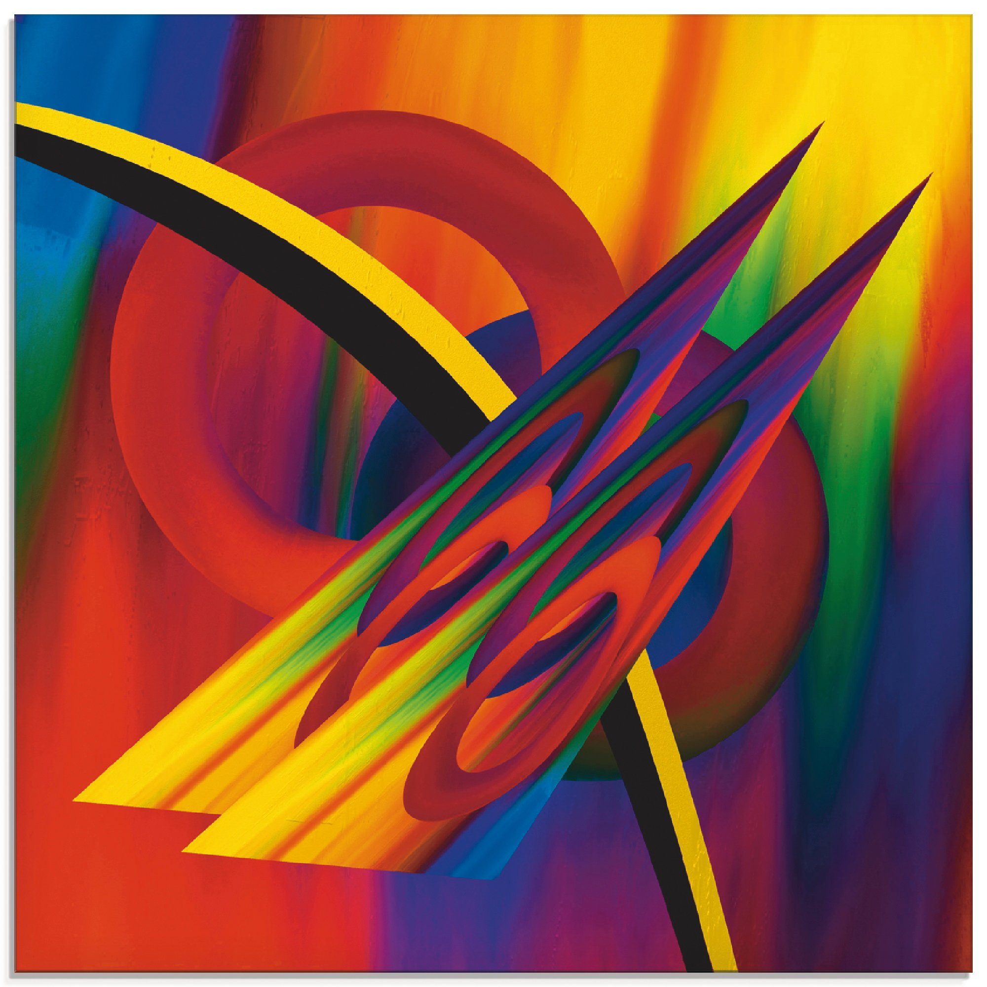 Artland Glasbild Modern Bunt, Muster (1 St), in verschiedenen Größen