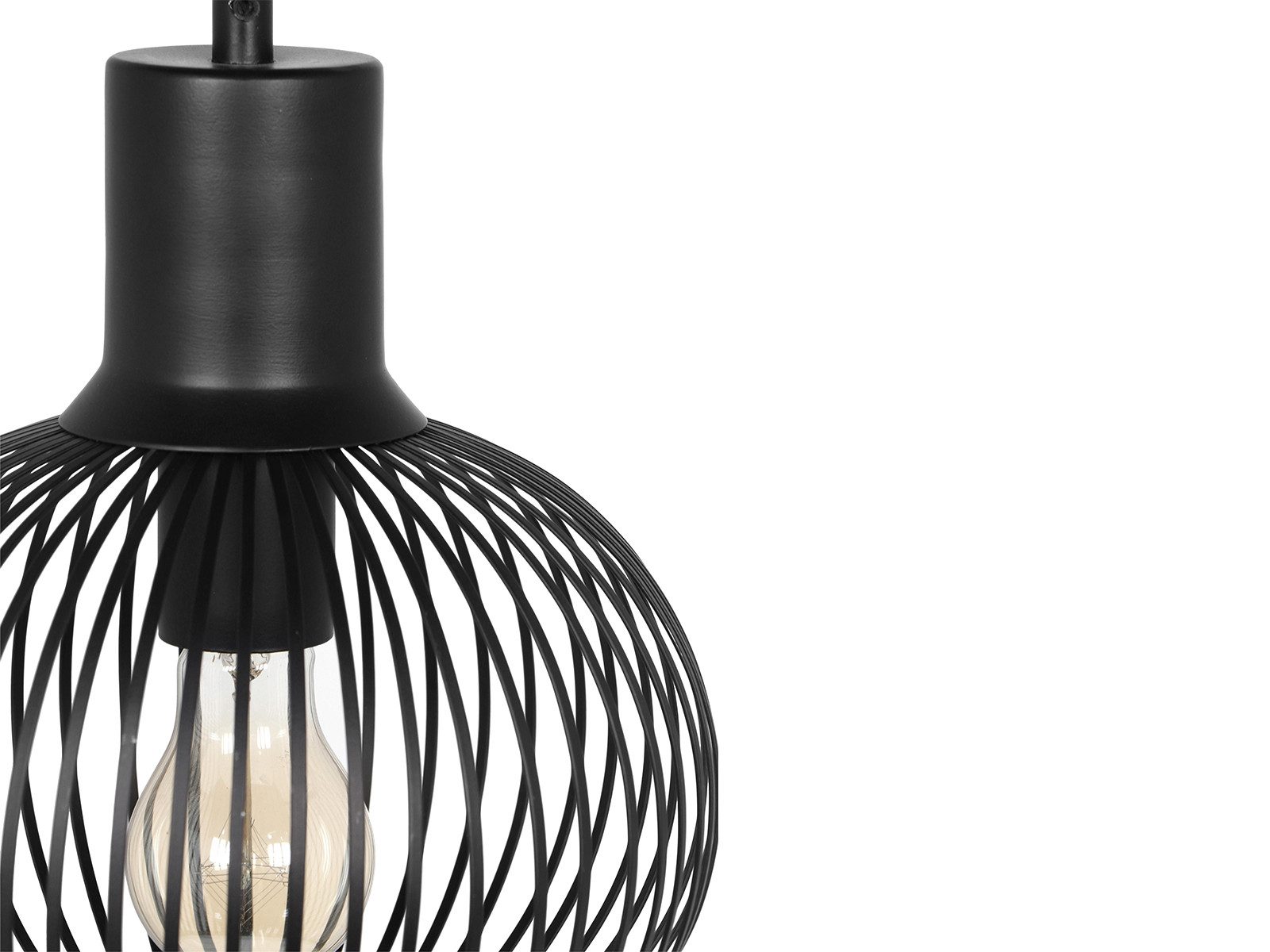 TRIO Leuchten LED Pendelleuchte, Dimmfunktion, LED wechselbar, Warmweiß, Industriedesign Draht-kugel Lampe, Esstisch & Couchtisch hängend Ø23cm