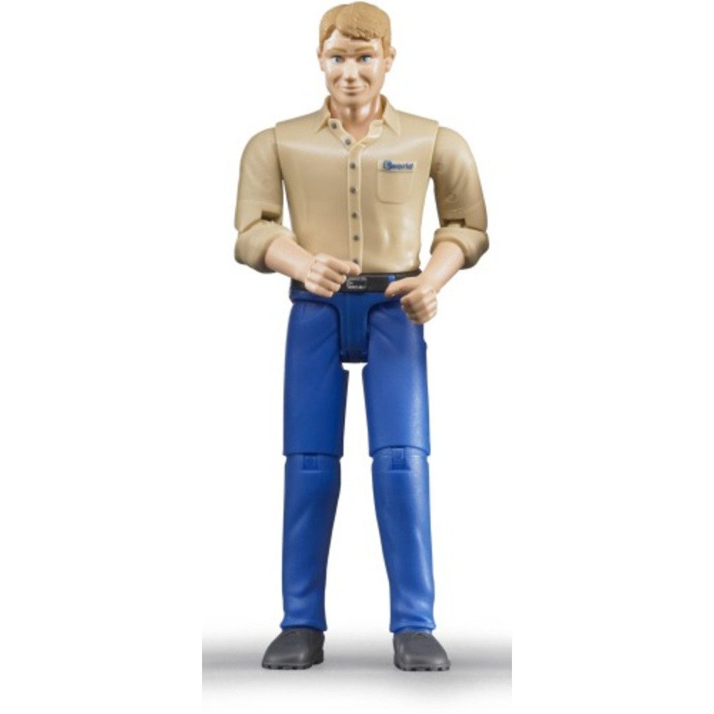 Bruder® Spielfigur Bruder 60006 - Mann mit hellem Hauttyp und blauer Hose