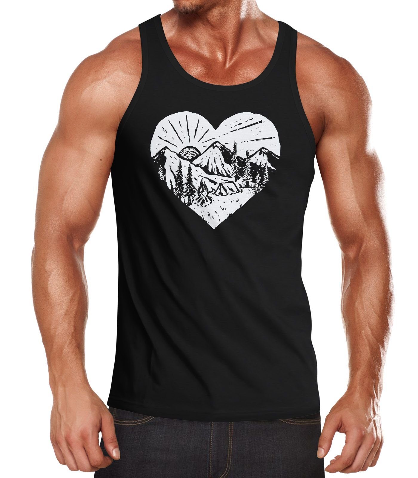 Neverless Tanktop Herren Tank-Top Wandern Berge günstig online kaufen