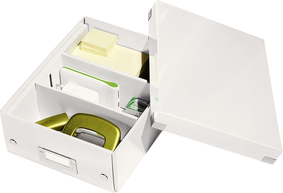 LEITZ Aufbewahrungsbox Organisationsbox Click & Store klein weiß