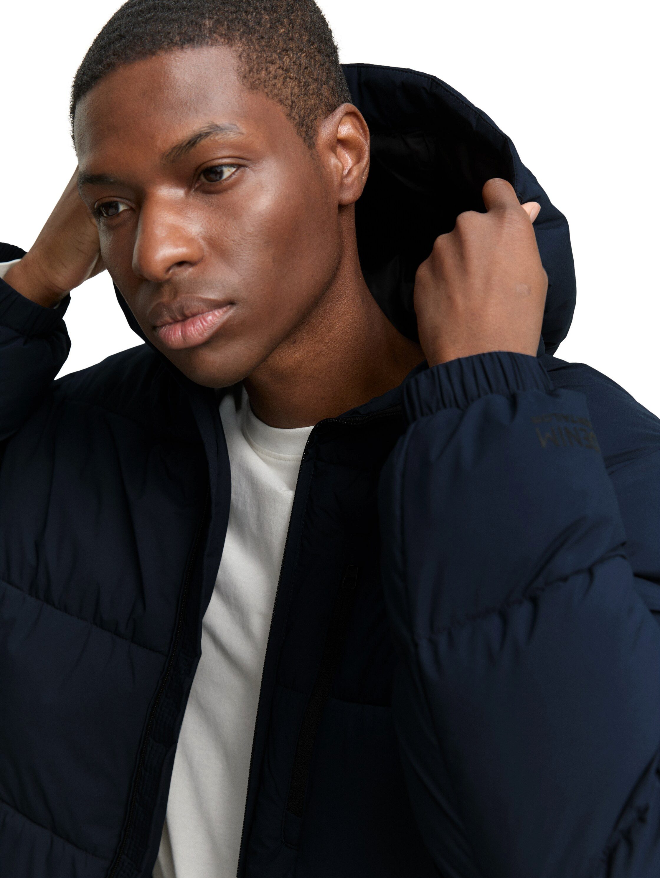 TOM TAILOR Denim Steppjacke mit Kapuze