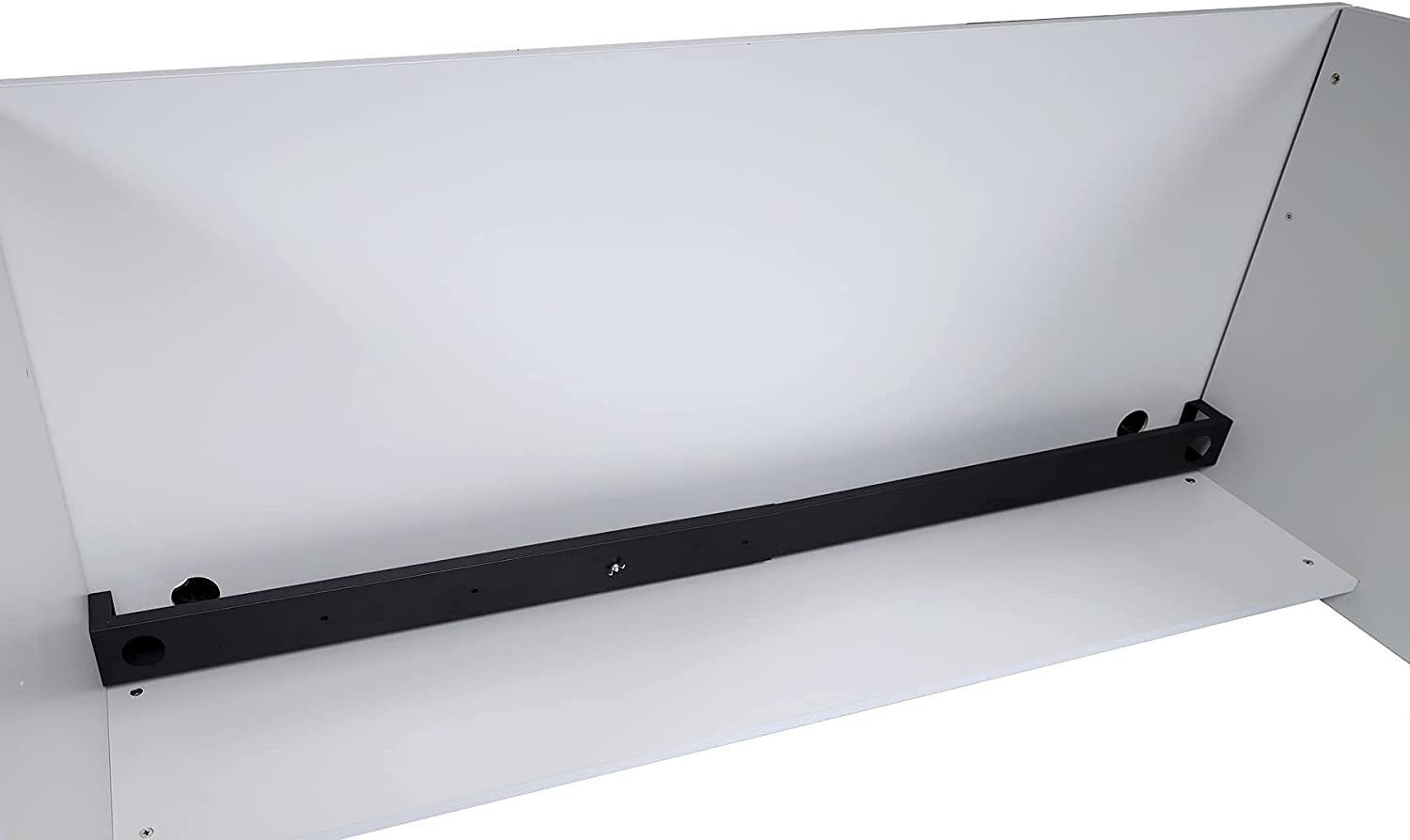 Furni24 Schreibtisch Schreibtisch Nuvi, 160 inkl. grau Dekor, x Kabelkanal 75 80 cm, x