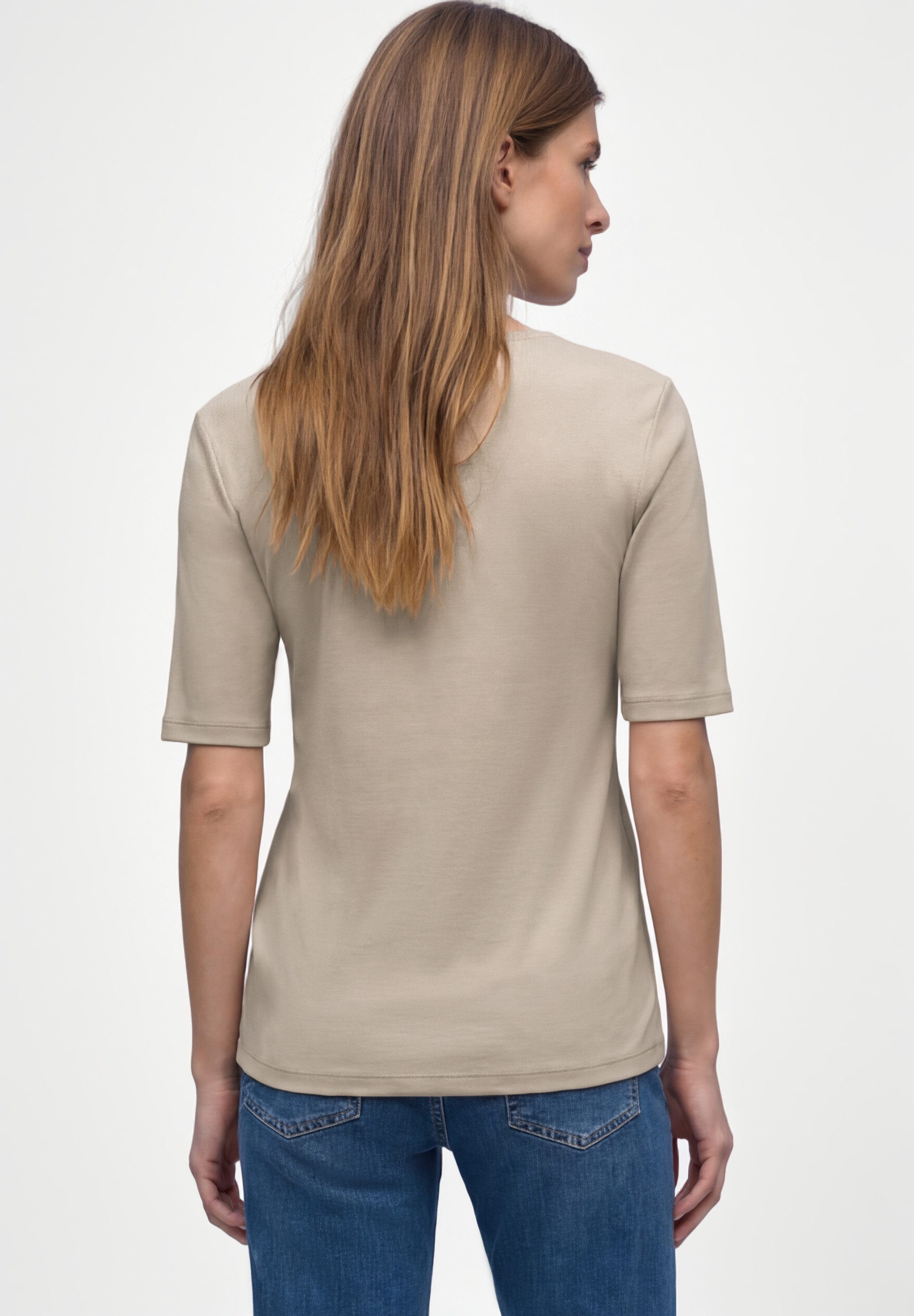 STREET ONE T-Shirt aus Jersey in Unifarbe – Bild 2 von 5