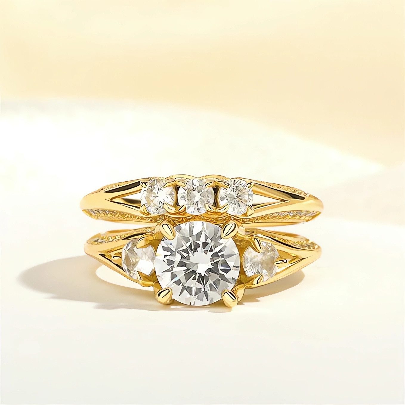 Jumpeak Diamantring 1 ct E VS2 3EX,Labordiamant,Prächtig,Trauringe Ehering günstig online kaufen