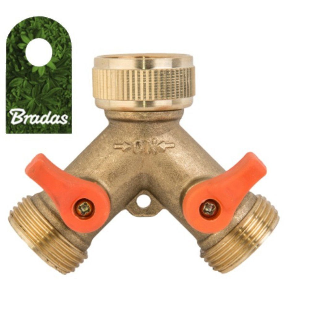 Bradas 2-Wege Verteiler 2-Wege Wasserverteiler Messing Verteiler 3/4" BR-2234 Bradas, (1-tlg)