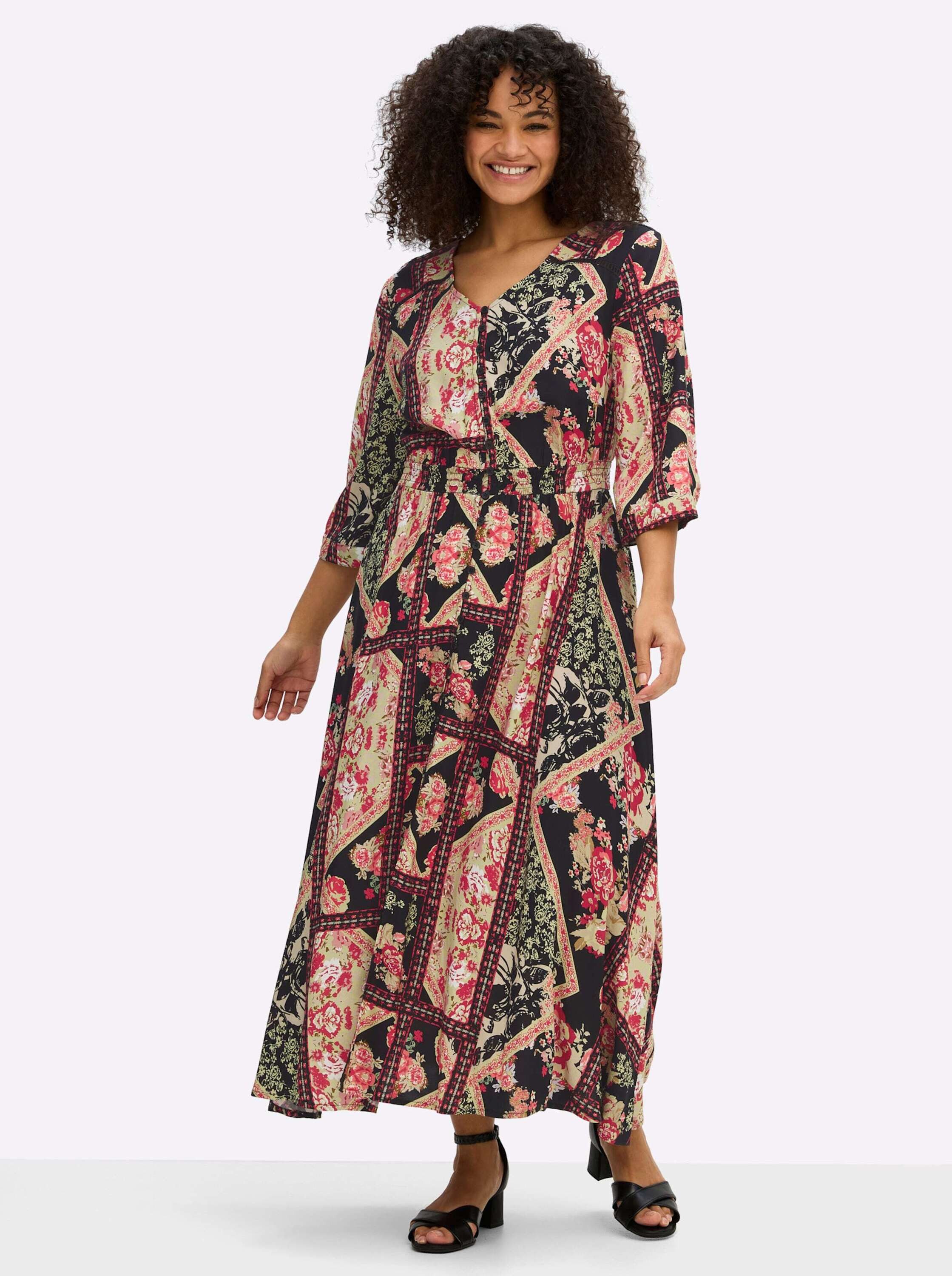 sheego by Joe Browns Etuikleid Kleid Kurzarm