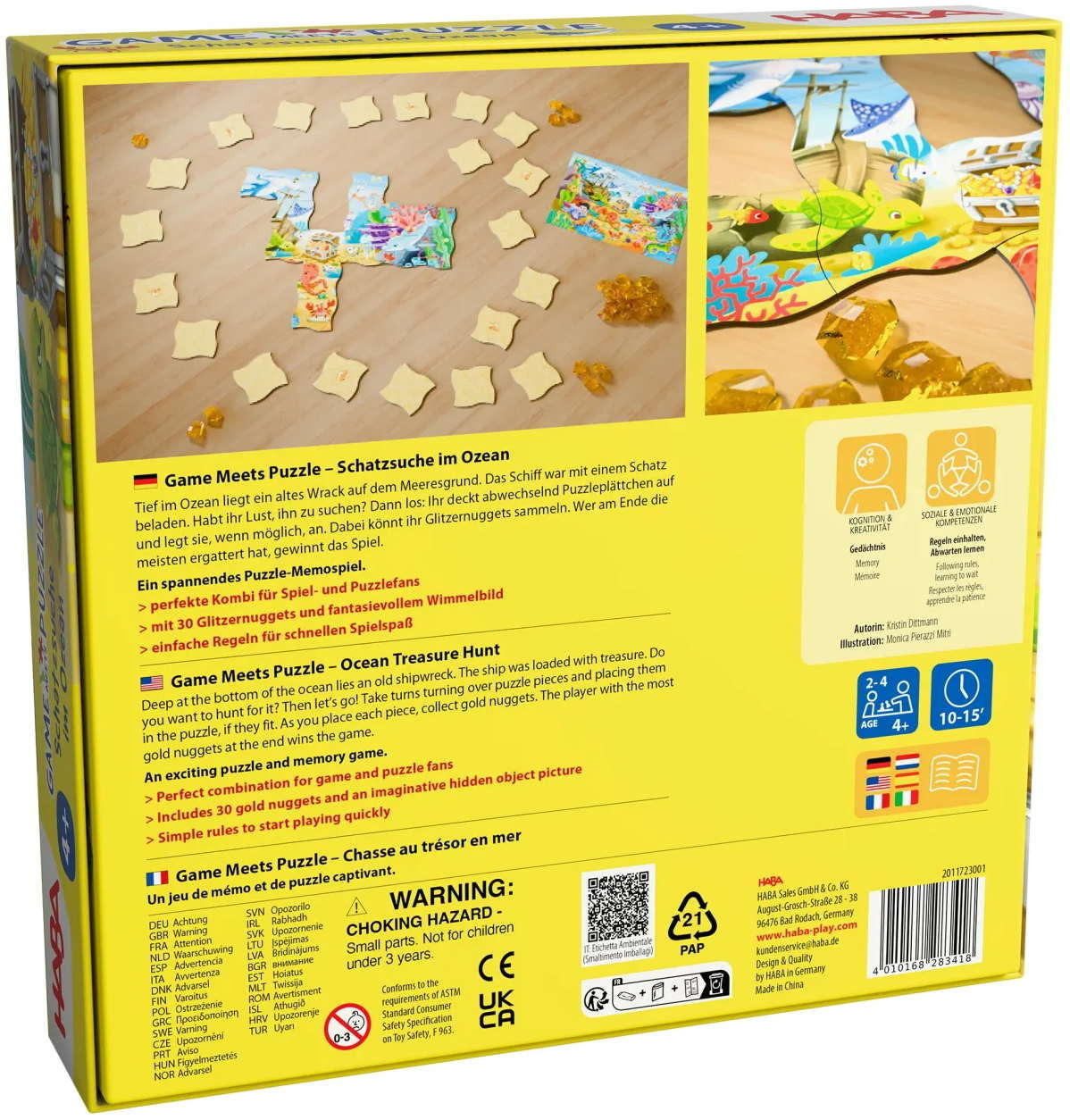 Haba Spiel Kinderspiel Game meets Puzzle Schatzsuche im Ozean 2011723001