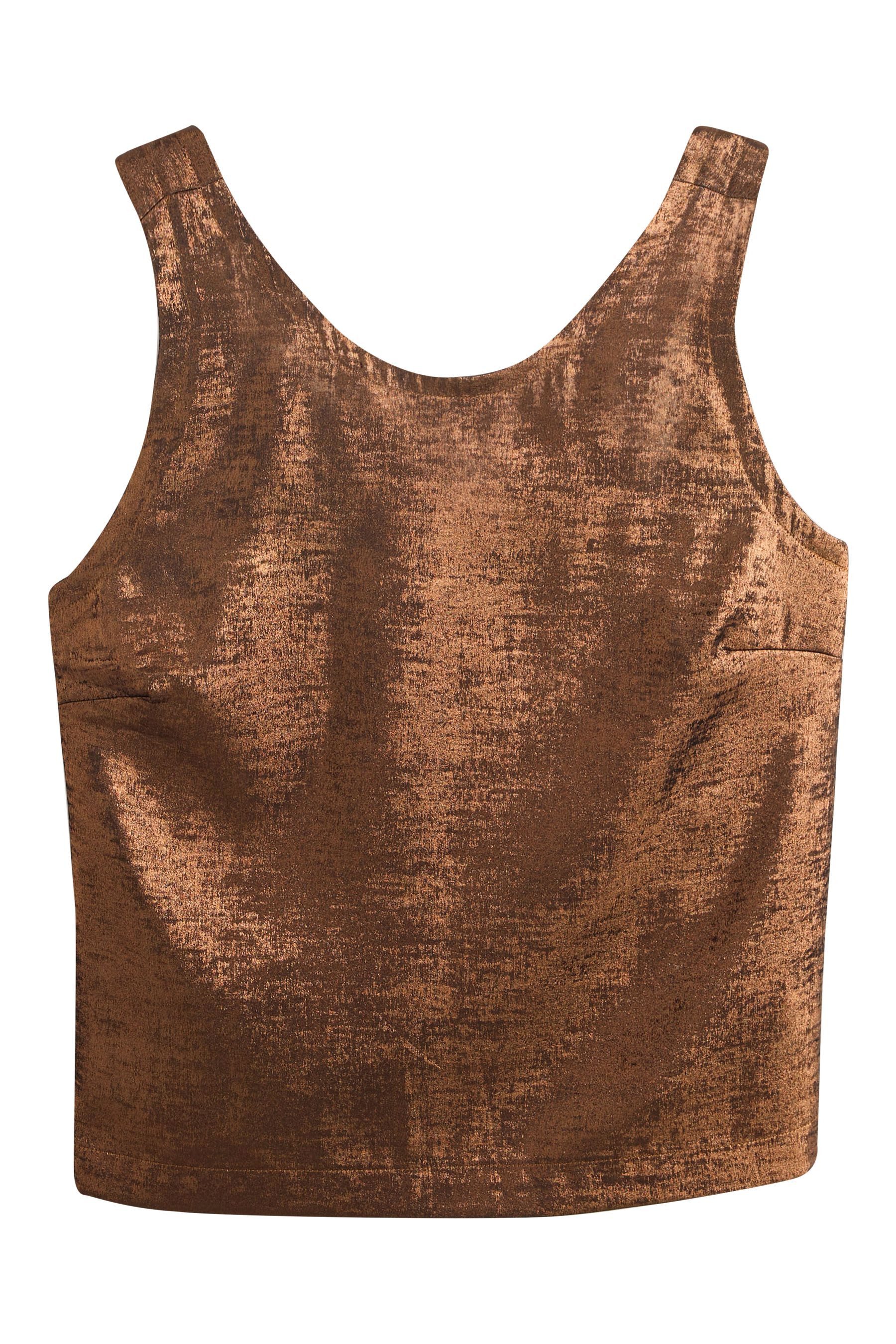 Next Blusentop Ärmelloses Metallic-Top (1-tlg) günstig online kaufen