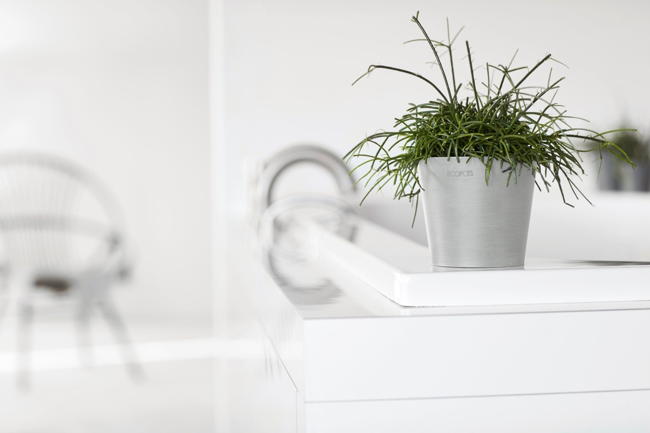 ECOPOTS Blumentopf AMSTERDAM Mini White Grey, günstig online kaufen