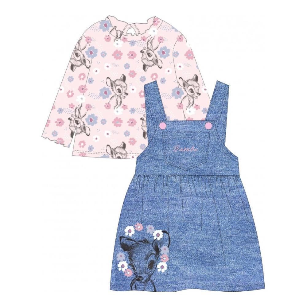 Shirt & Hose Baby-Set für Mädchen, Langarm- Shirt & Kleid, Bambi, Gr. 62-92