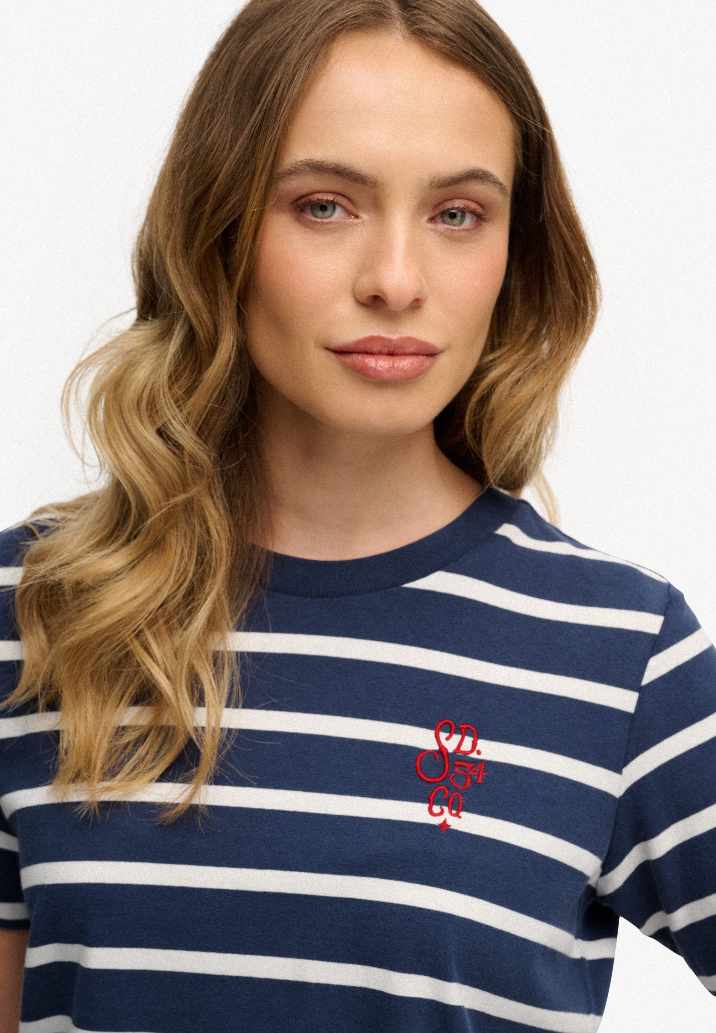 Superdry Kurzarmshirt Heritage Hamptons Stripe Tee