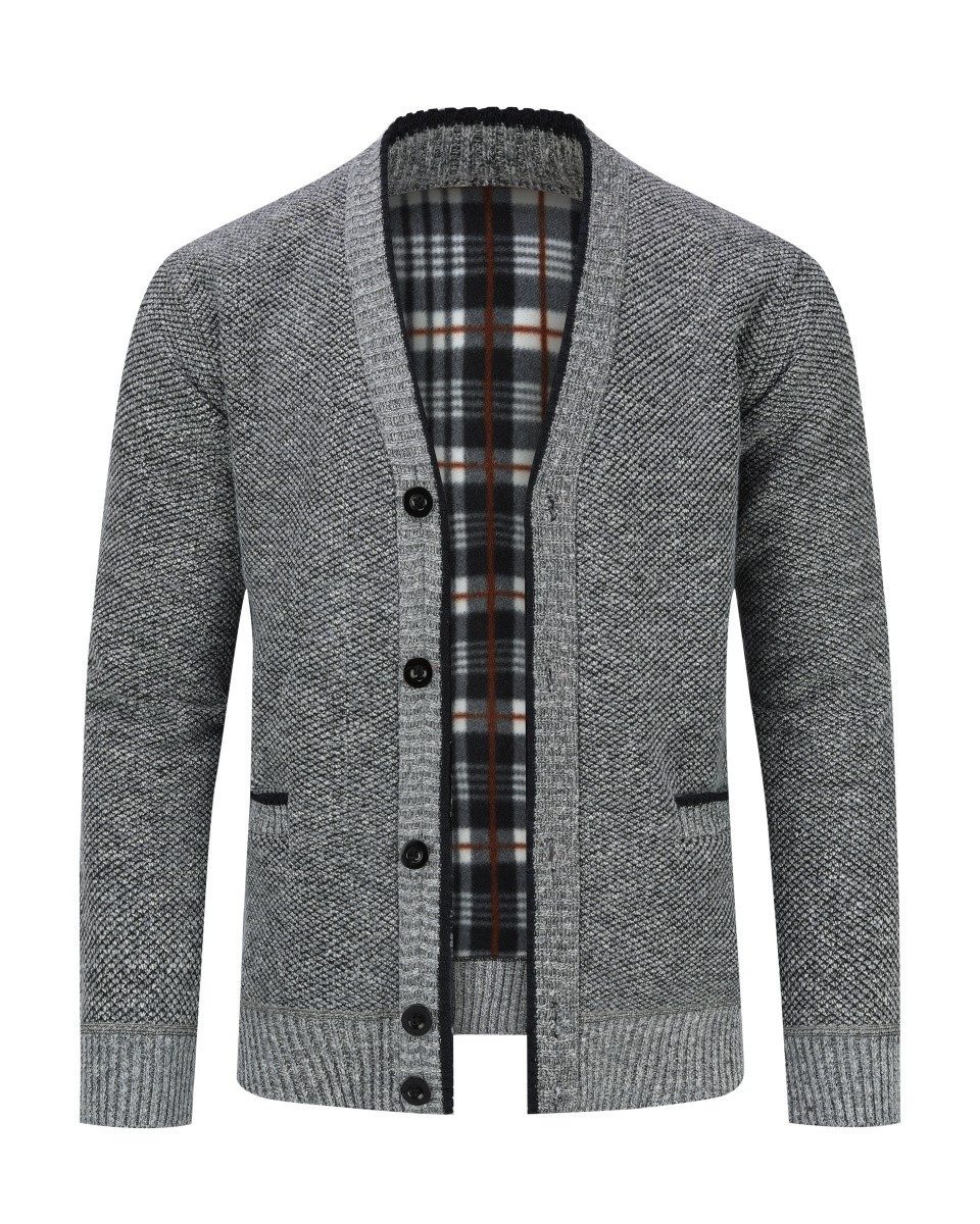 Allthemen Cardigan Herren Strickjacke mit V Ausschnitt Grobstrick Cardigan günstig online kaufen