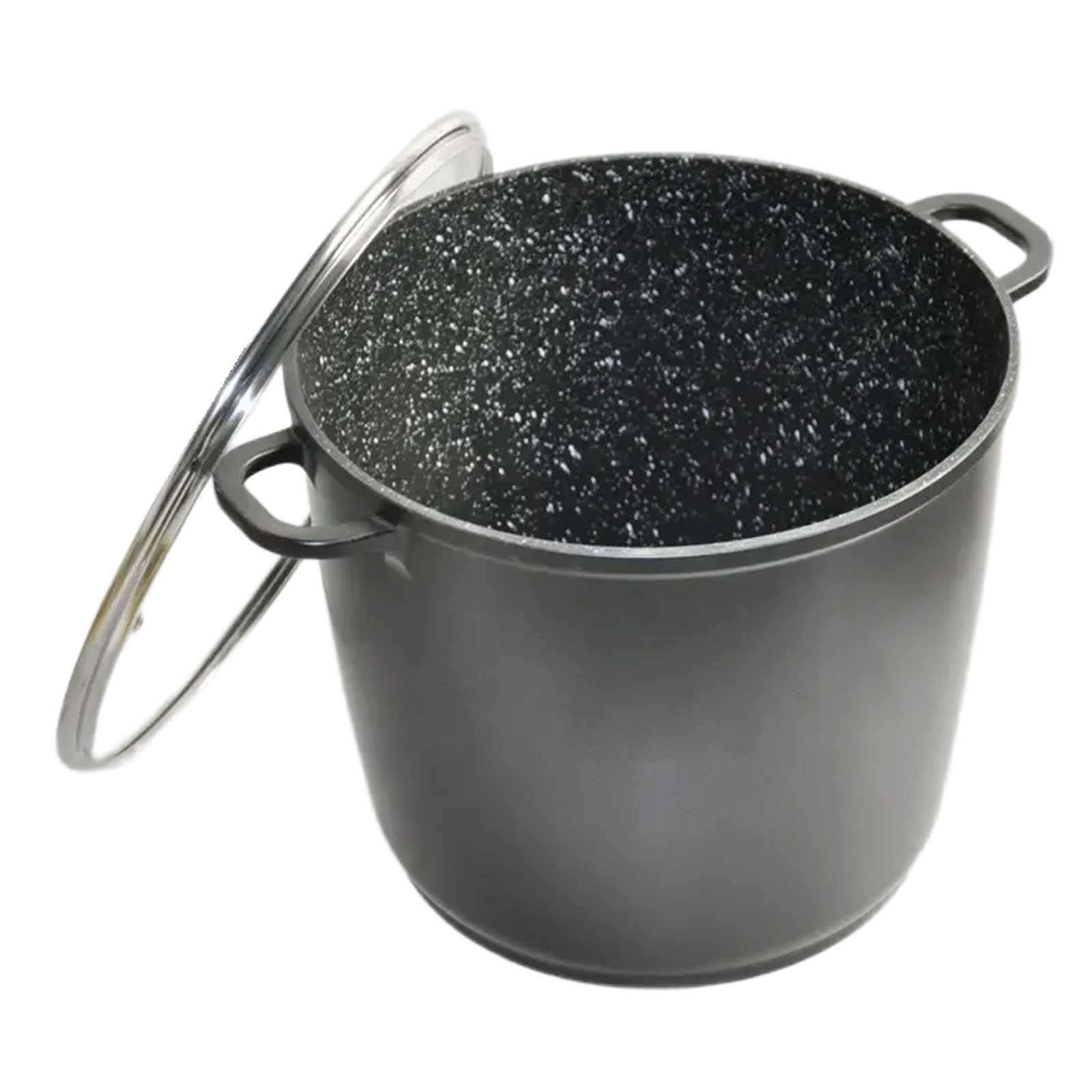 4BIG.fun Kochtopf Kochtopf 10 L Suppentopf Antihaft Induktion, Aluguss (Induktionskochtopf Spülmaschinenfest), induktionsgeeignet