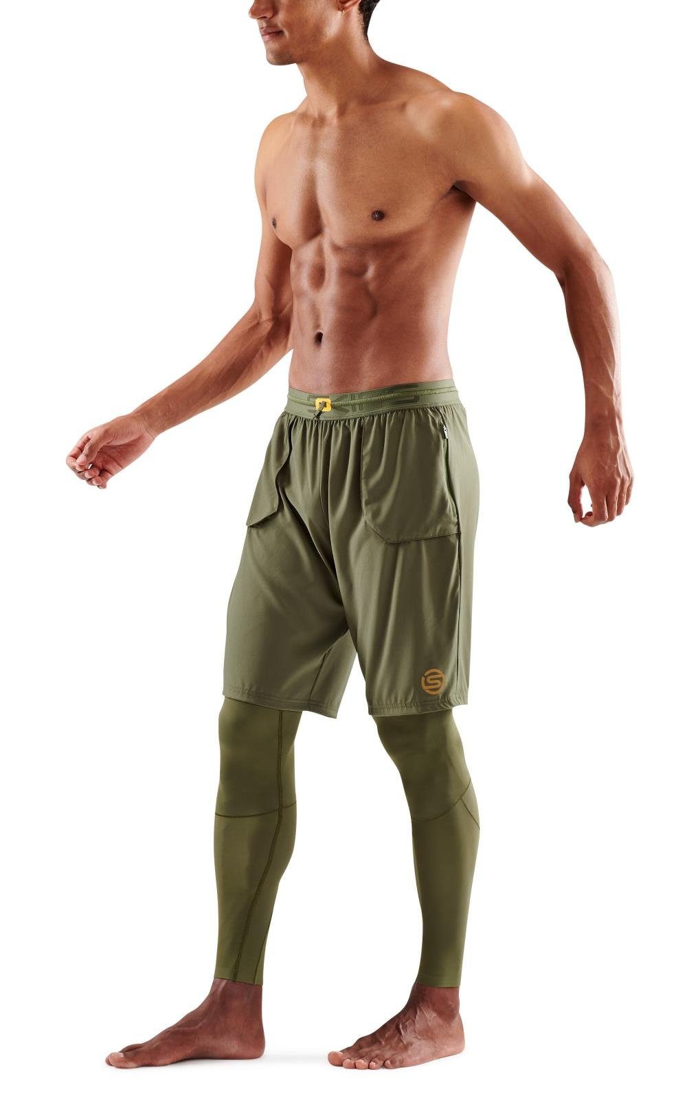 Skins Funktionshose 5-Series Superpose Long Tight (2-in-1 Skins Tights mit Überhose)
