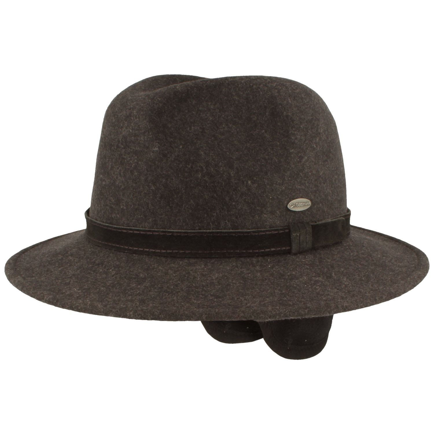 Göttmann Filzhut Outdoor Wollfilz-Hut mit Ohrenklappen & Wildlederband günstig online kaufen