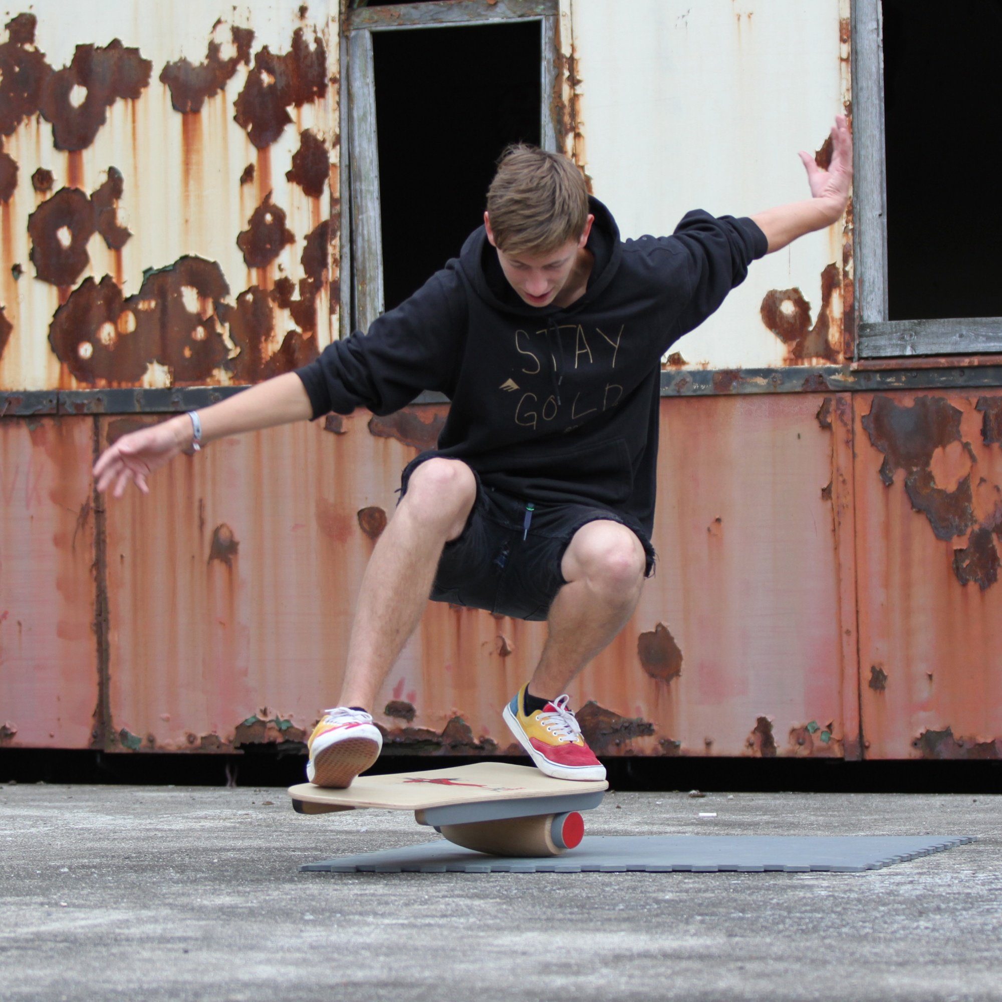Führung, dreidimensional Holz, Unterlage, Rotation, wirkende PEDALO das Surf Gummianschlag - pedalo® Balanceboard Balanceboard,