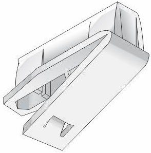 Feststeller hinno-stop HS07, HINNO, Gardinen, Gardinenleisten, Gardinenschienen, Gardinenstangen, Innenlaufsysteme, Vorhänge, (10-St), HINNO Clic-Feststeller