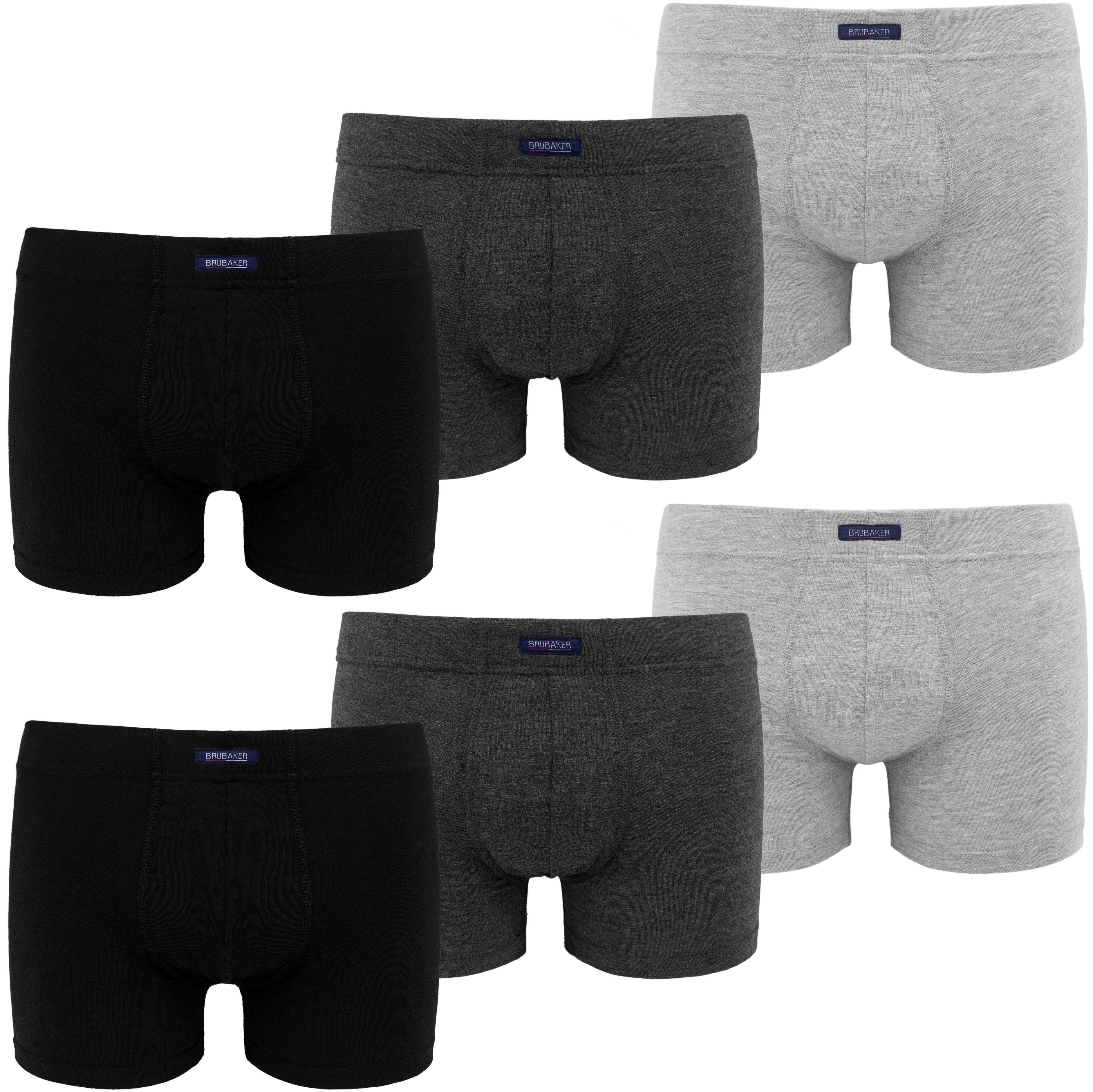 BRUBAKER Boxershorts 6er Pack Retro Unterhosen aus Baumwolle - Herren Unter günstig online kaufen