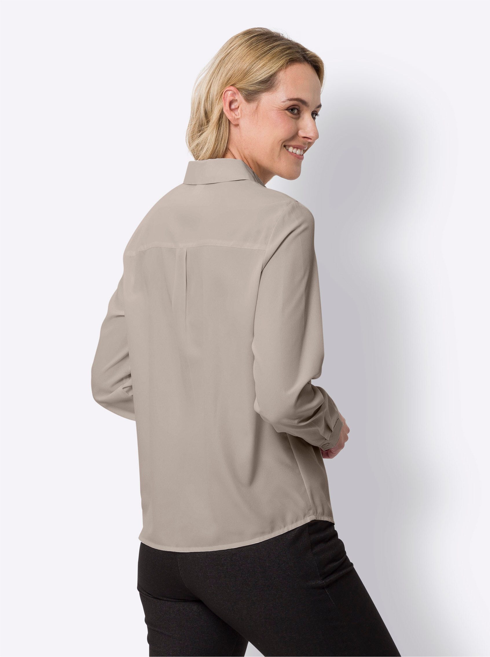 Sieh an! Klassische Bluse Langarm-Bluse günstig online kaufen