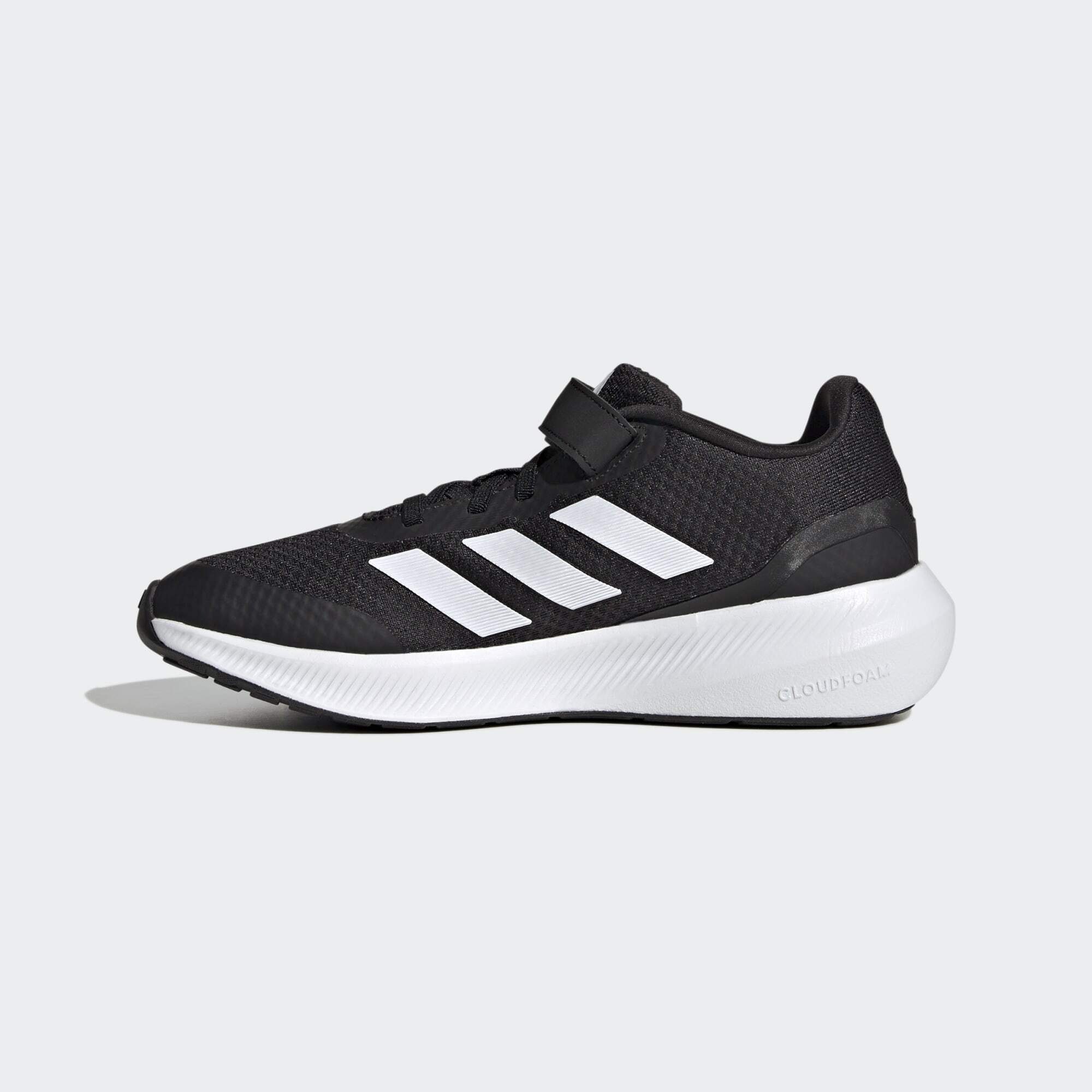adidas Sportswear RUNFALCON 3.0 / Cloud Black STRAP LACE / Core SCHUH Core Sneaker Black White ELASTIC TOP