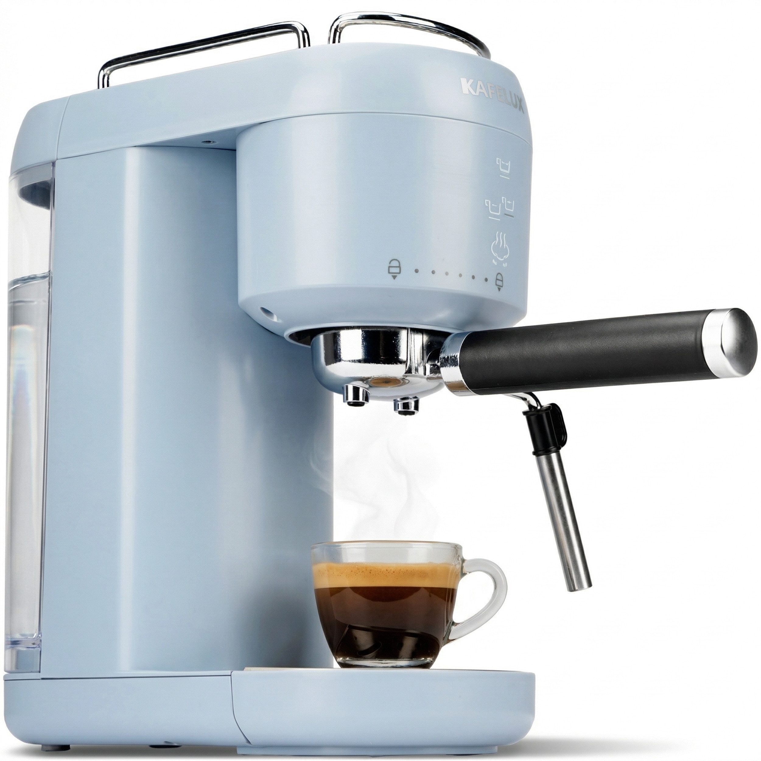Vankel Espressomaschine TC58A 20 Bar Kaffeemaschine mit Milchaufschäumer, Siebträger, 1400W Thermoblock, 1L Wassertank, für Espresso & Cappuccino