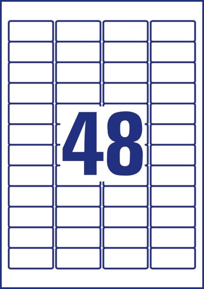 45.7 Avery-Zweckform Etiketten L4778-20 Polyester-Folie Weiß Etikett x Avery 21.2 Zweckform mm