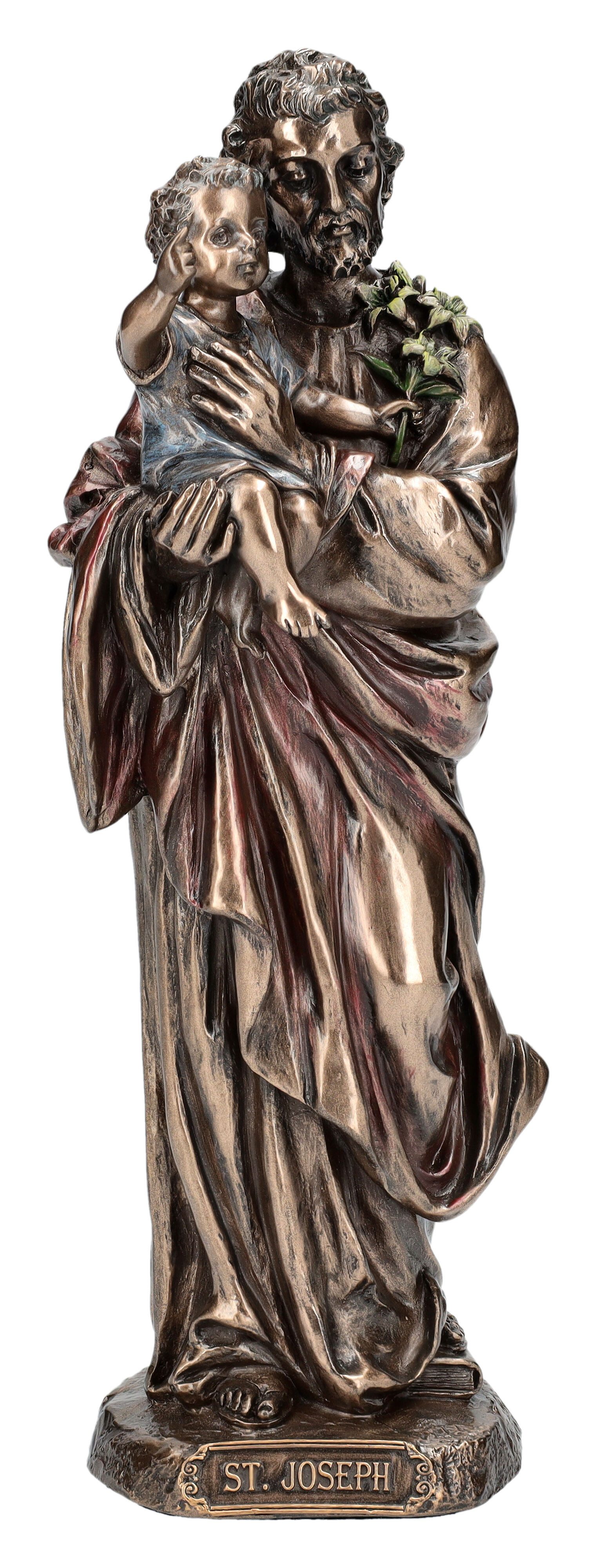 Dekofigur Heiliger Josef Figur mit Baby Jesus - Veronese - Mythologie Dekofigur