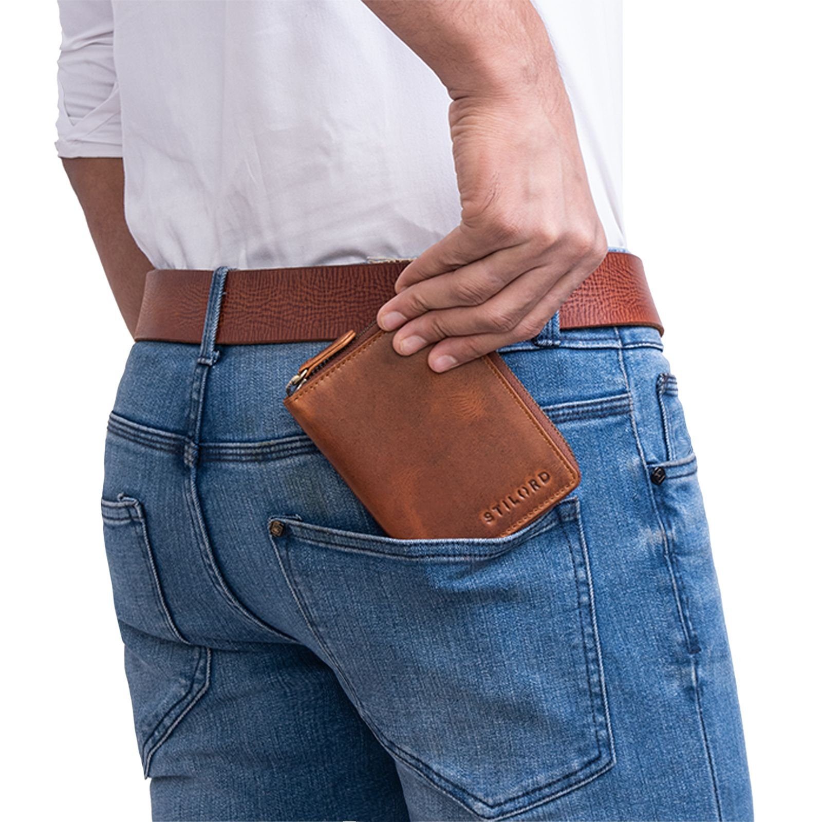 STILORD Geldbörse "Giannis" Mini Leder Portemonnaie Herren RFID