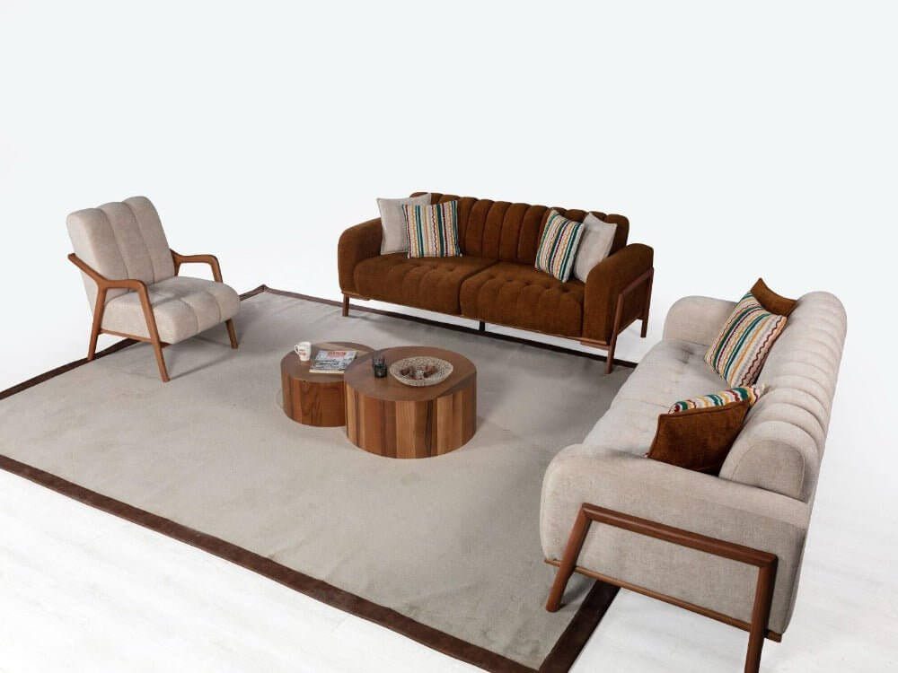 Nobelaa Sofa Sitzgruppe/Sofa Set - Wohnzimmergarnitur "Indigo" 3+3+1