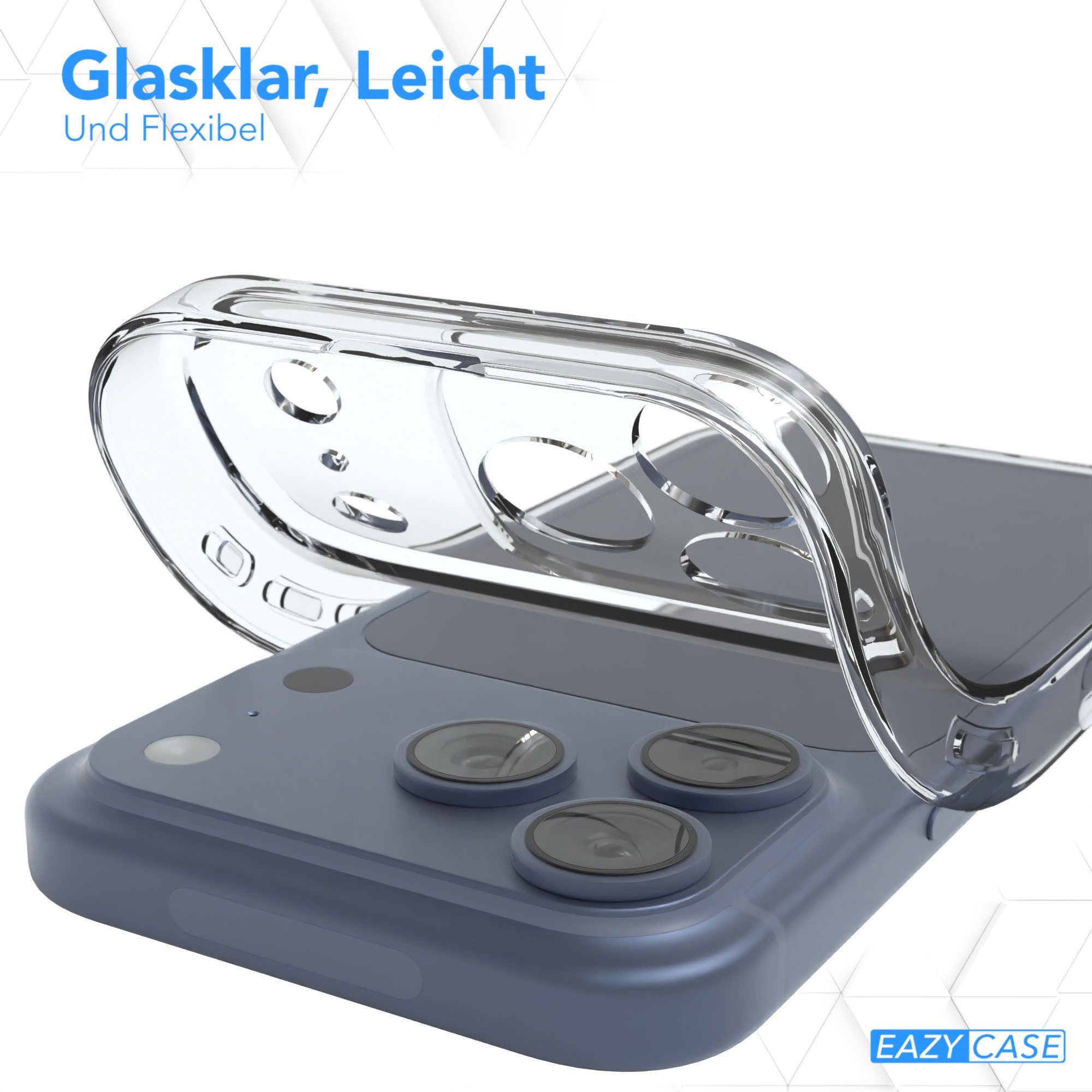 EAZY CASE Handyhülle Slimcover Clear für Apple iPhone 17 Serie 6,3 Zoll, durchsichtige Hülle für Apple iPhone 17 Pro Silikon Case Transparent – Bild 5 von 5